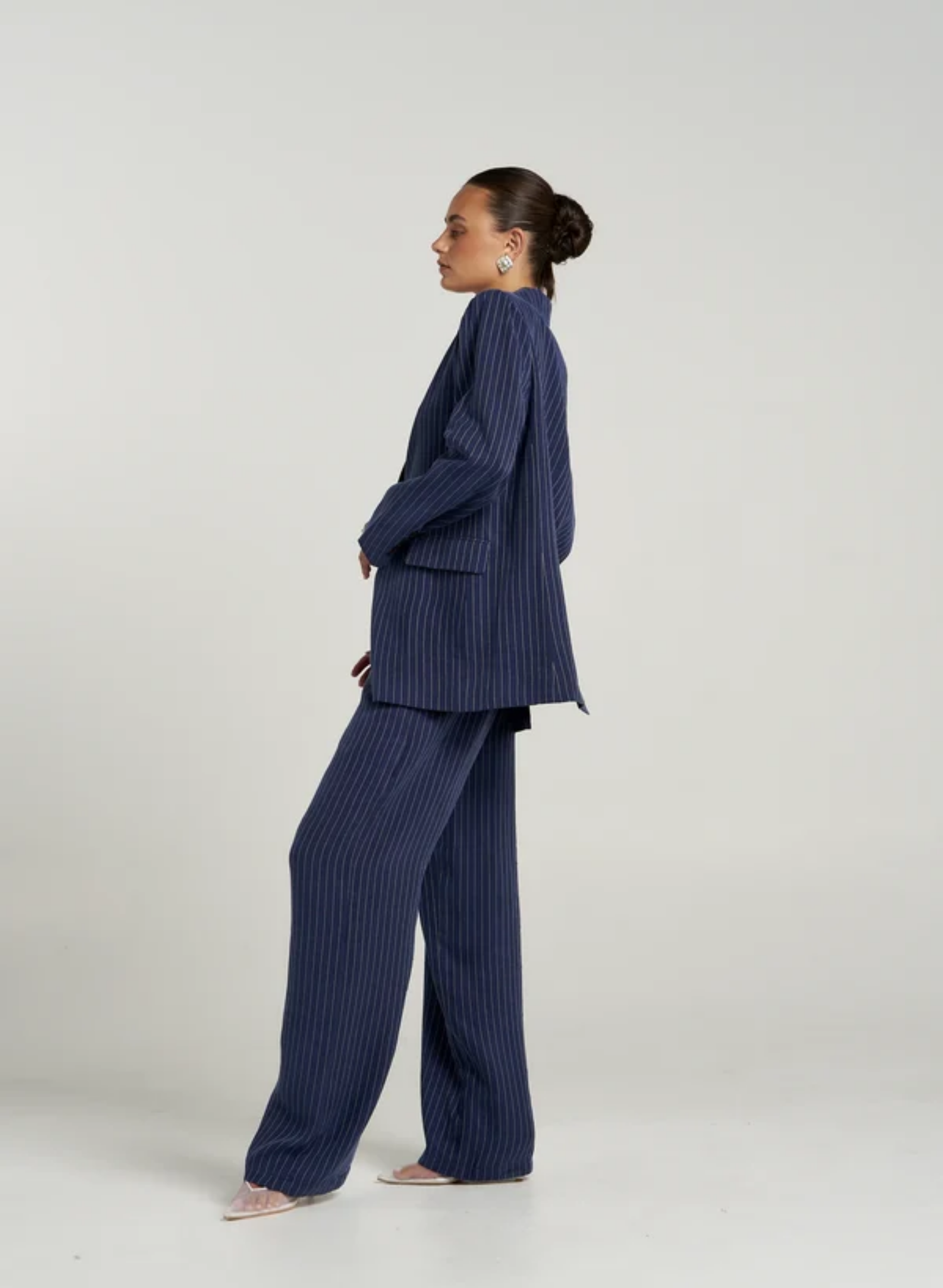 Boss Pant - Navy Pinstripe