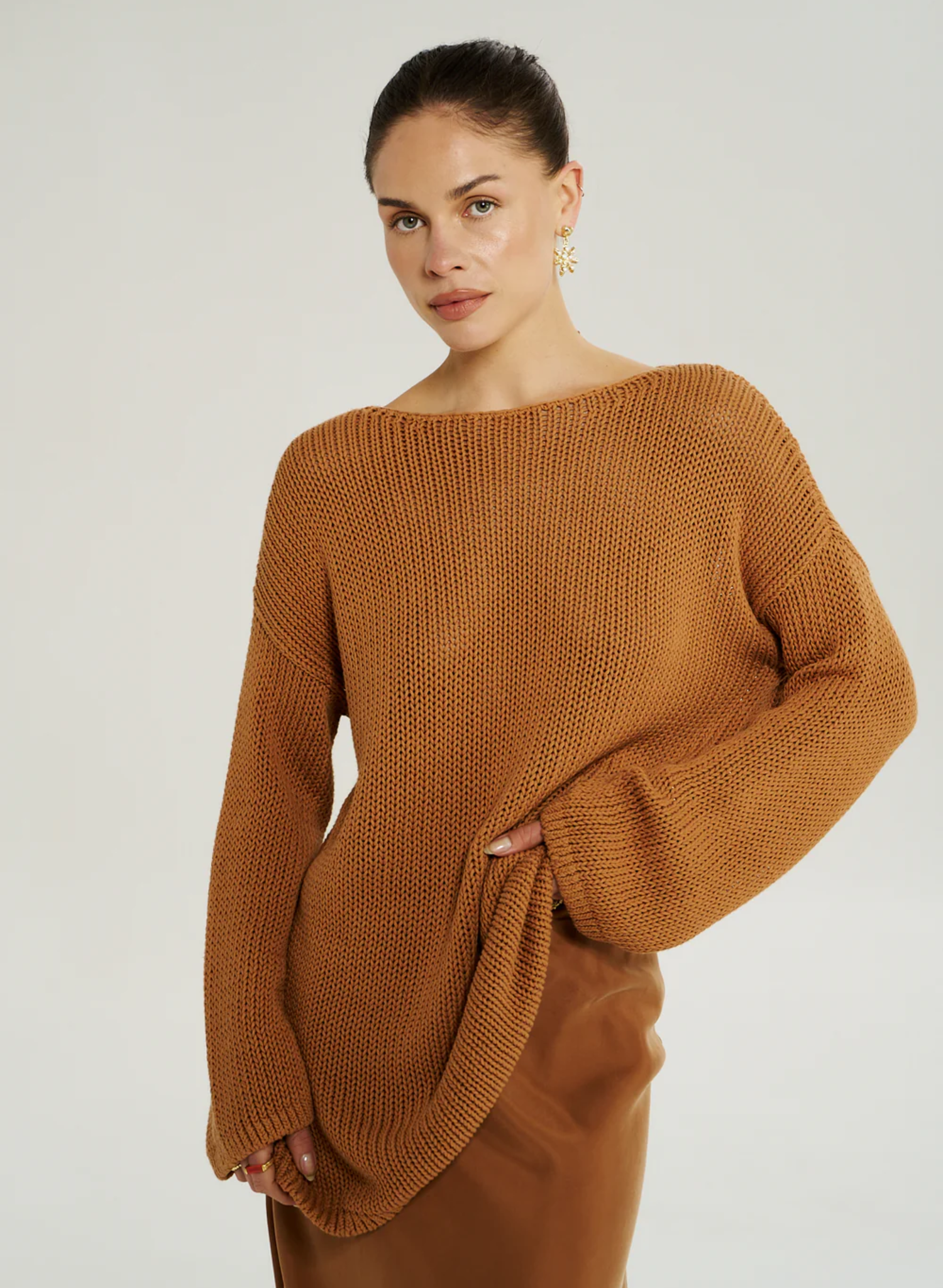 Bell LS Knit - Toffee