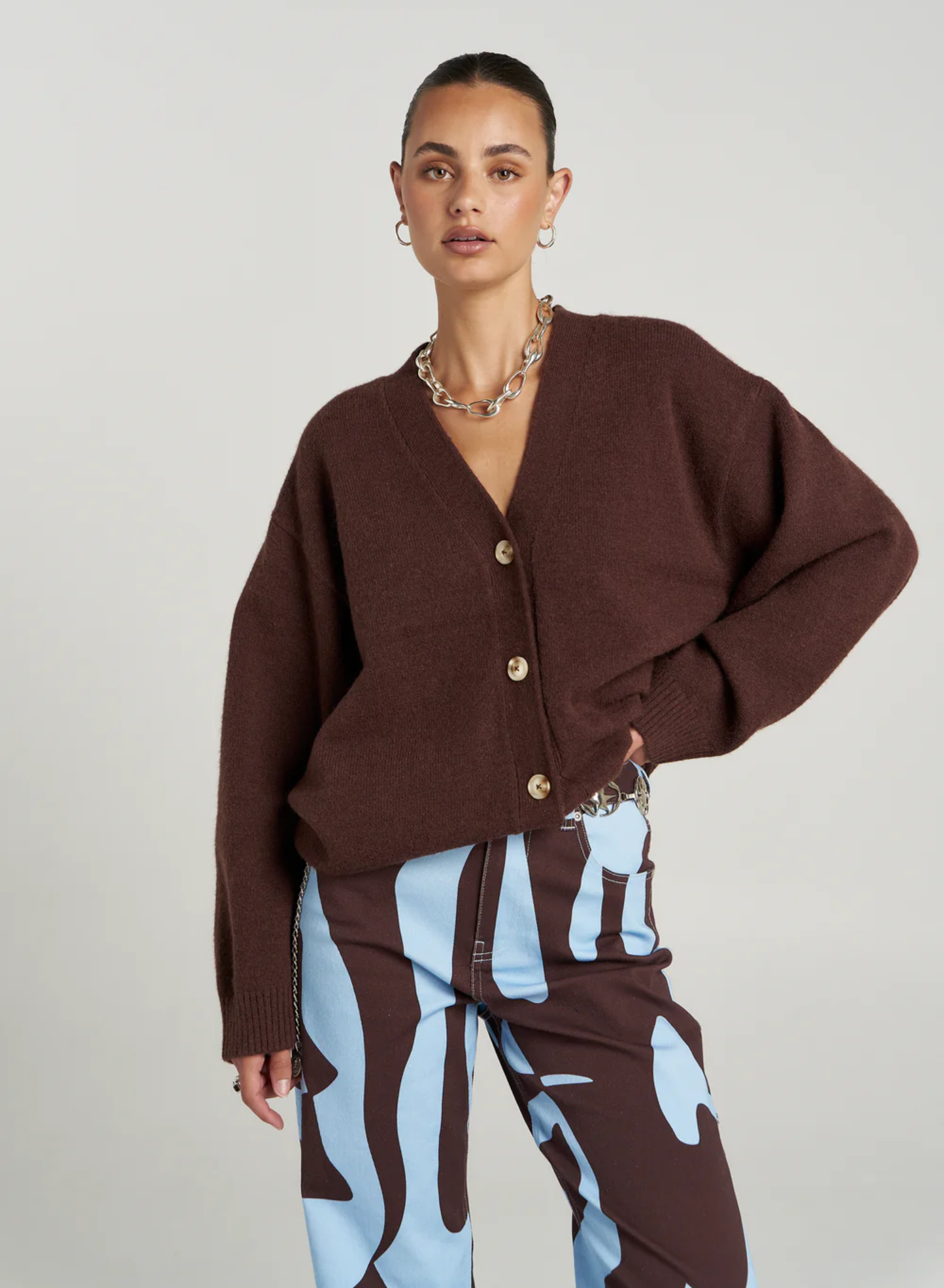 Slouchy Cardigan - Espresso