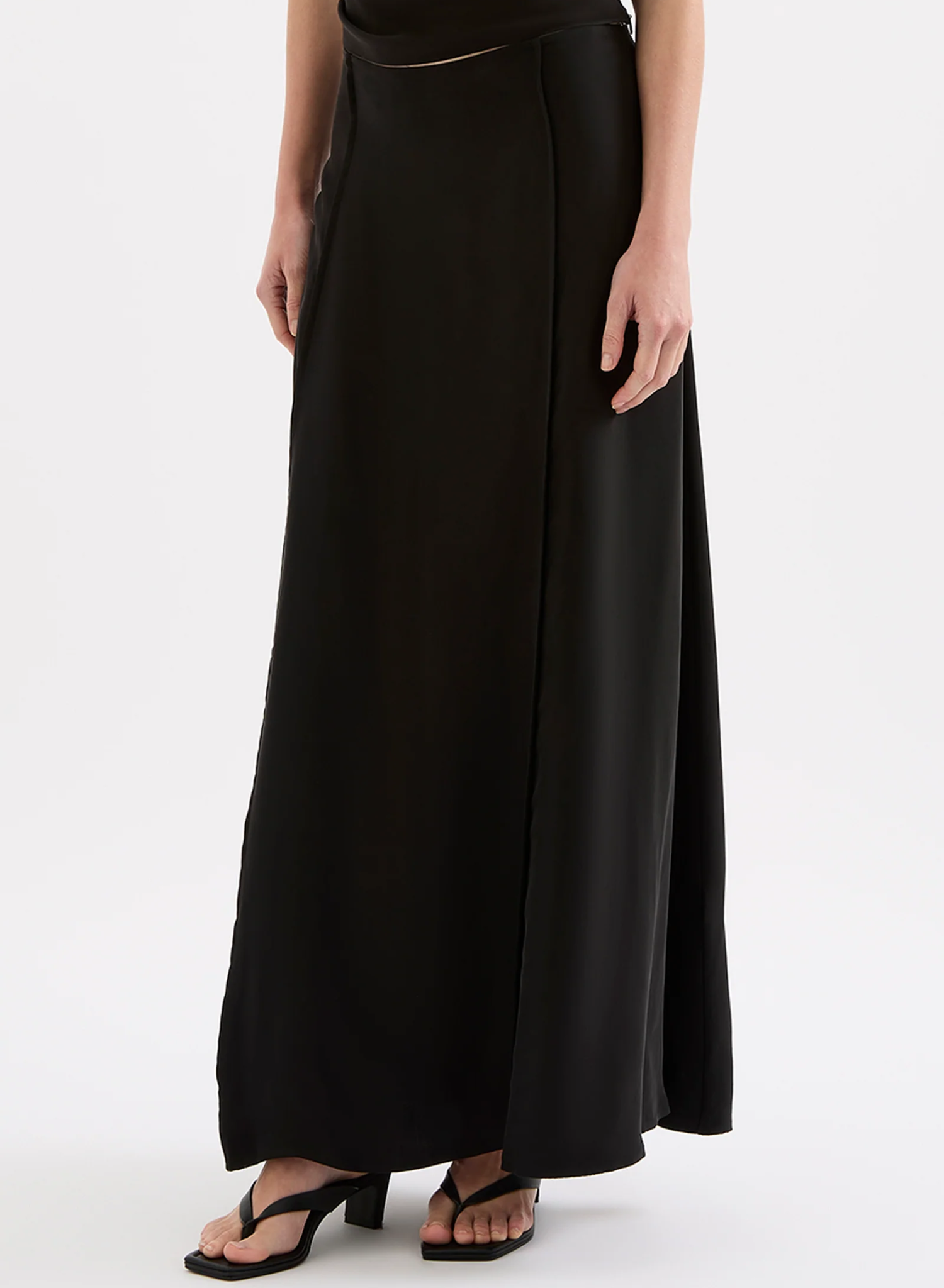 Leon Cupro Maxi Skirt