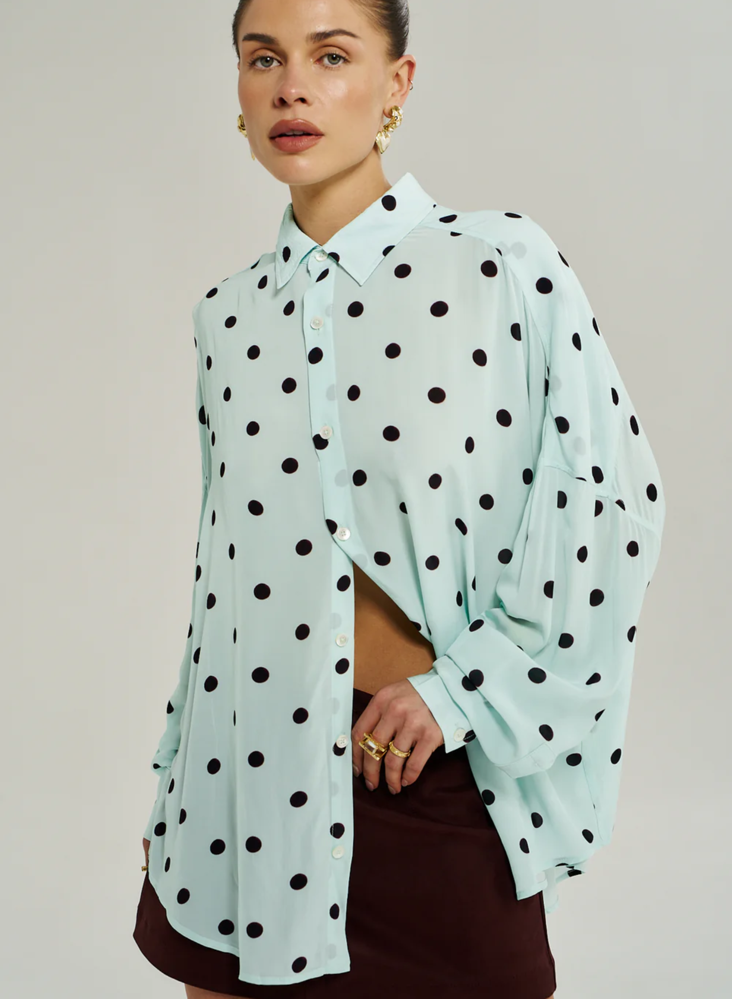 Dotty LS Shirt - Pinot Drops