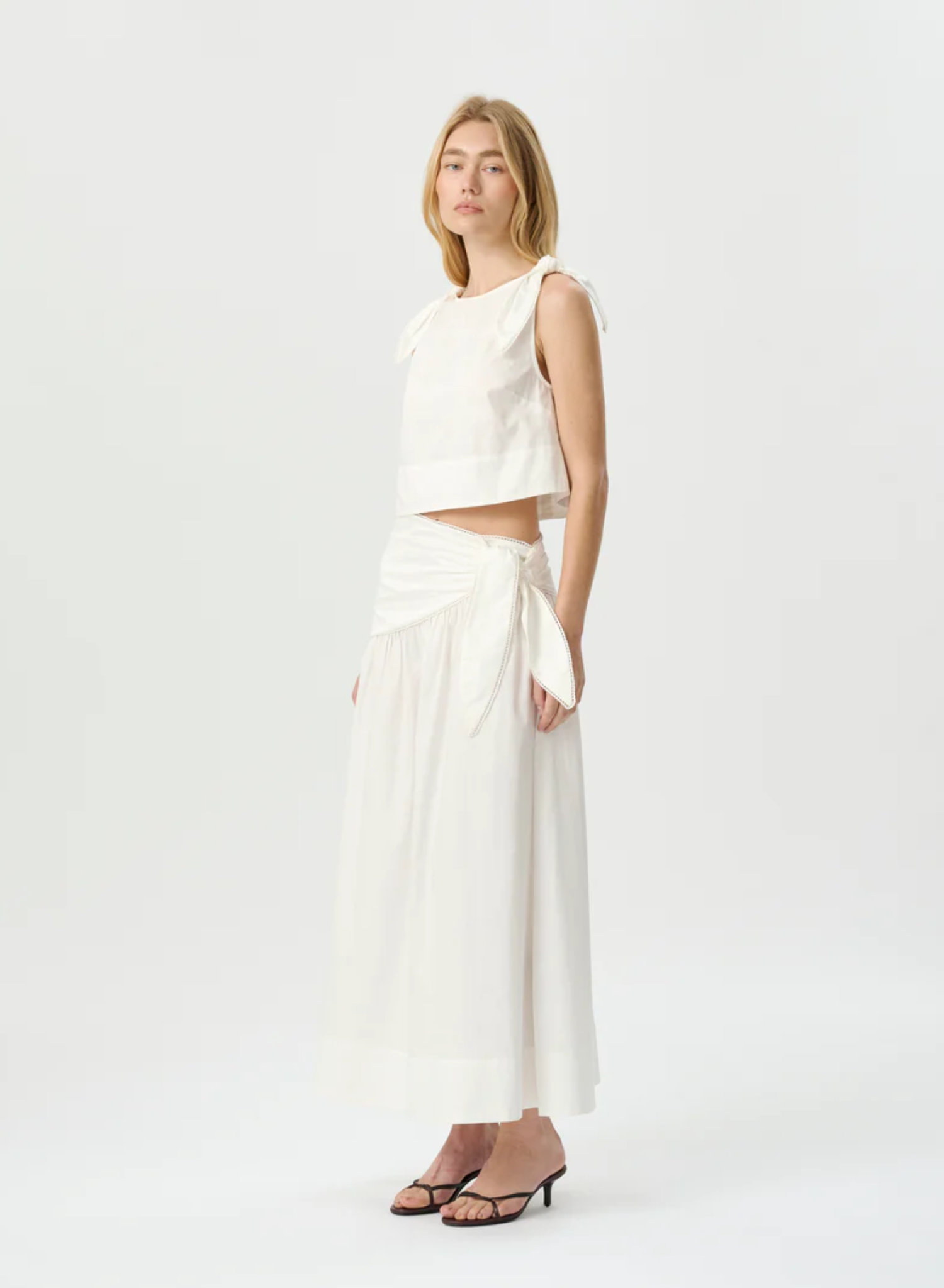 Dixie Tie Skirt White