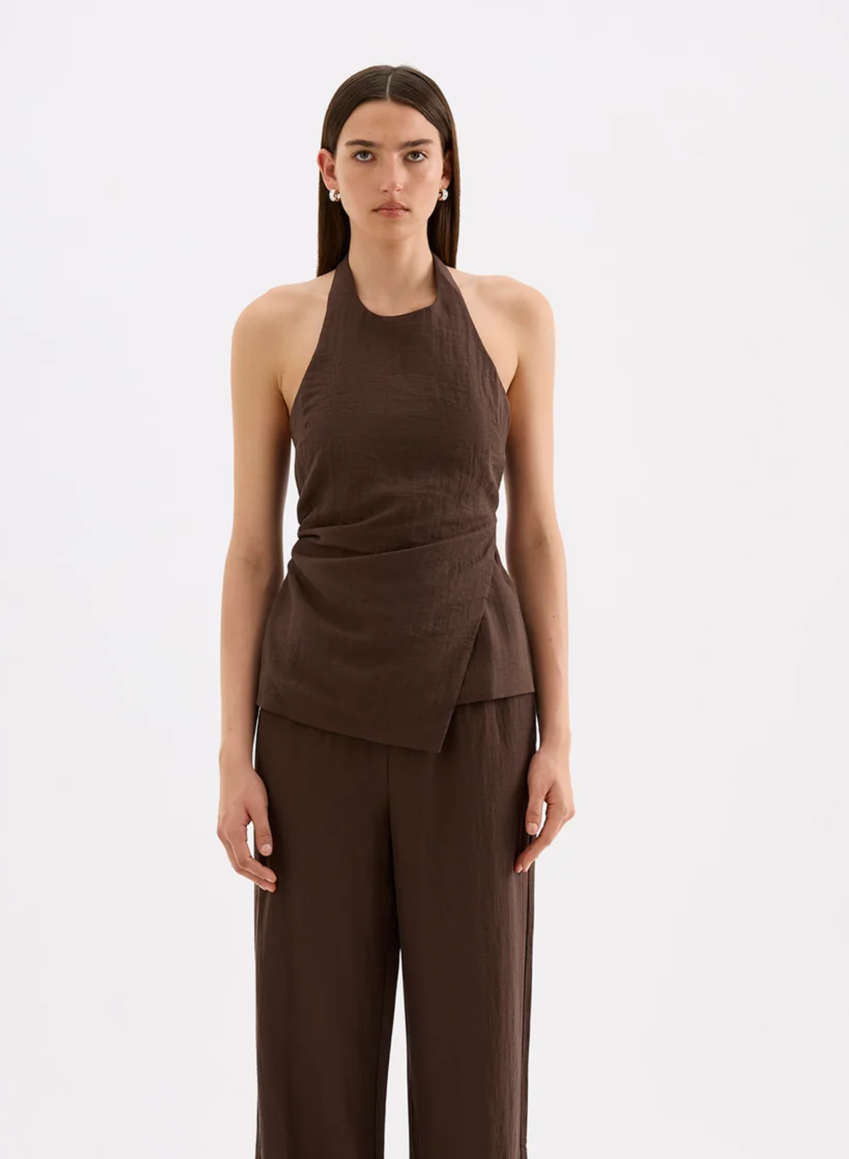 Juno Halter Top - Chocolate