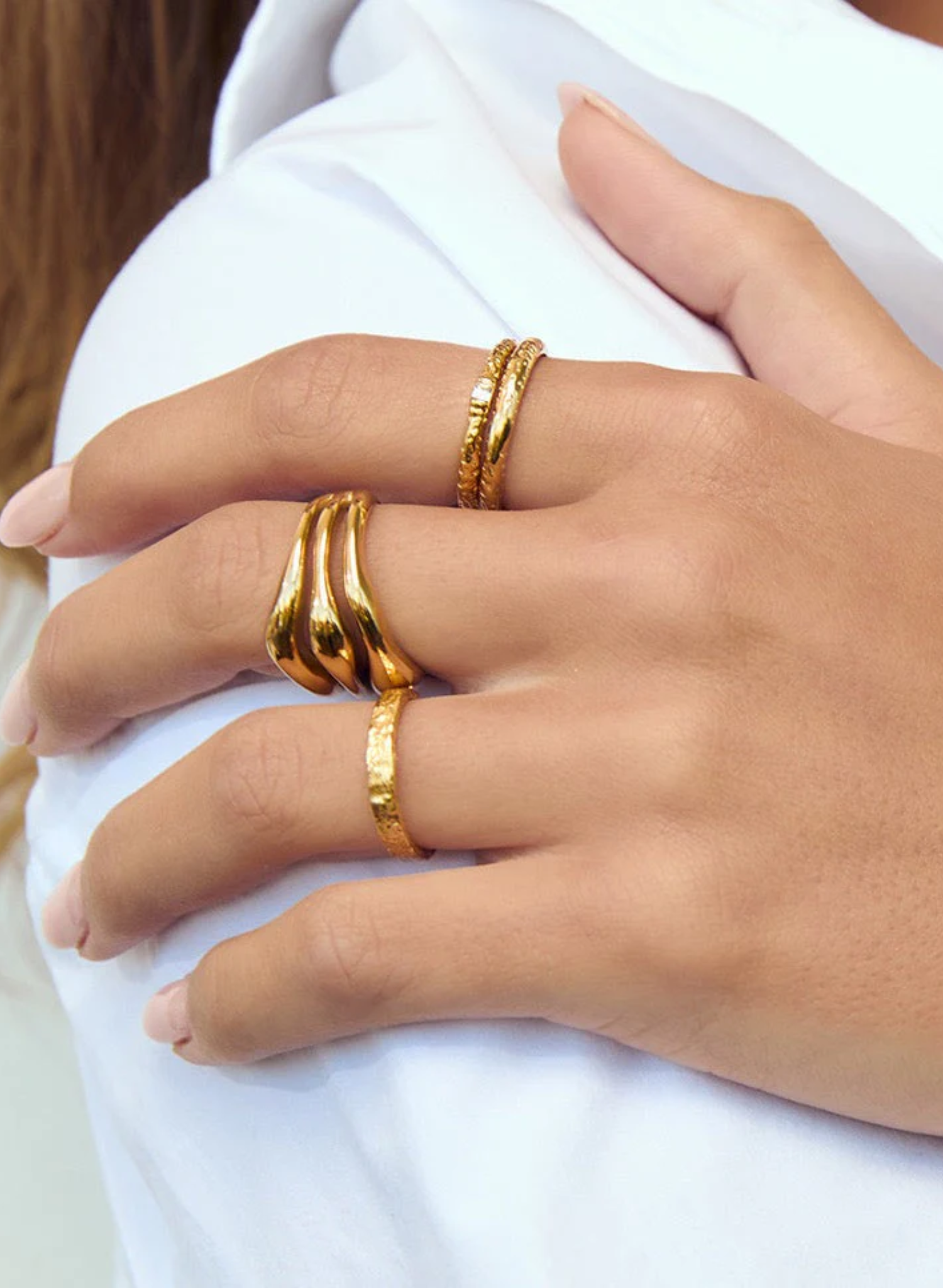 Lorenzo Gold Stacking Ring