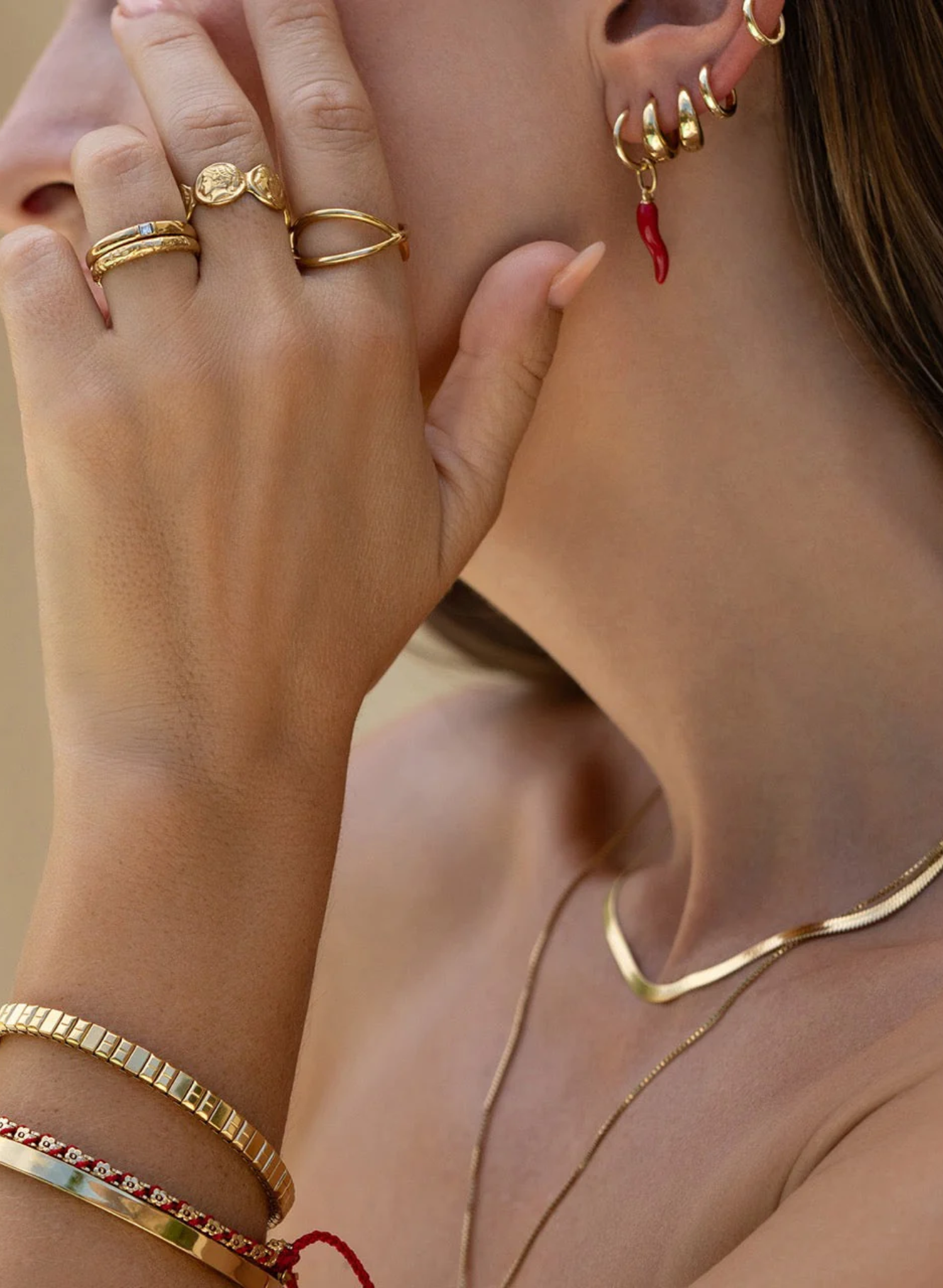 Lorenzo Gold Stacking Ring