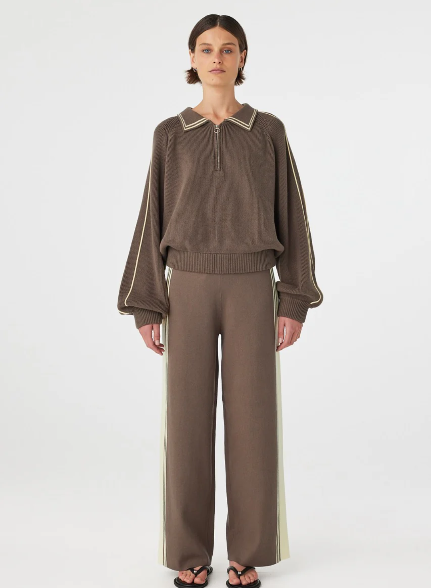 Nella Zip Sweater - Pavement & Butter