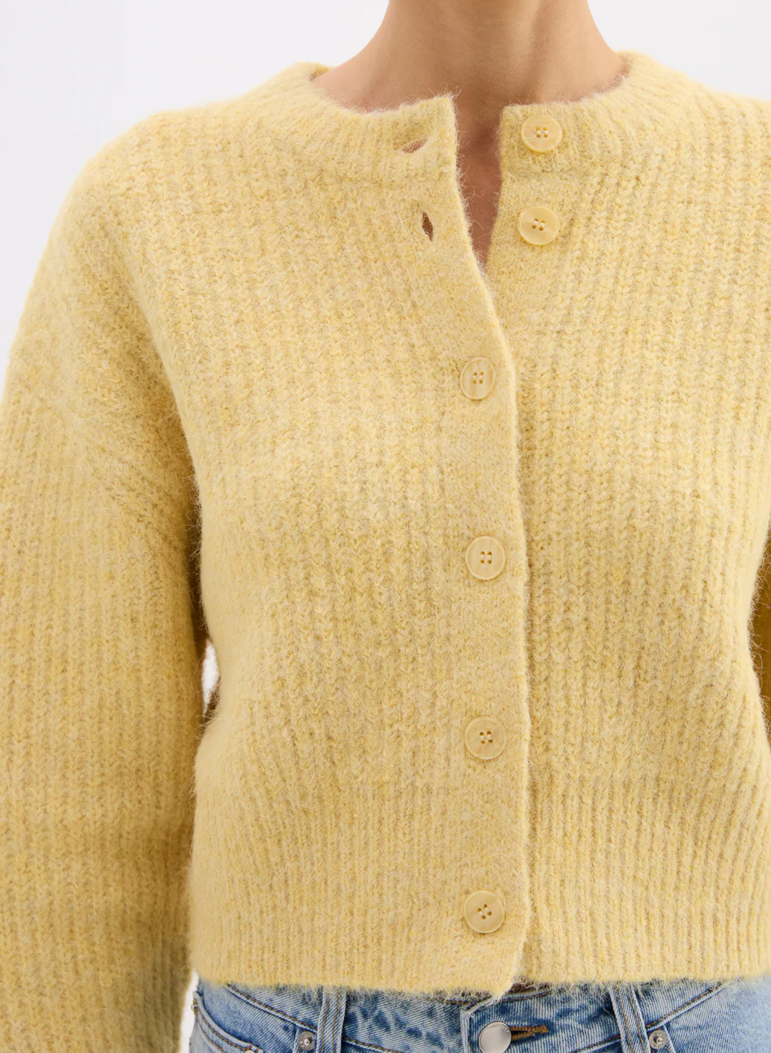 Nixon Cropped Cardigan - Butter
