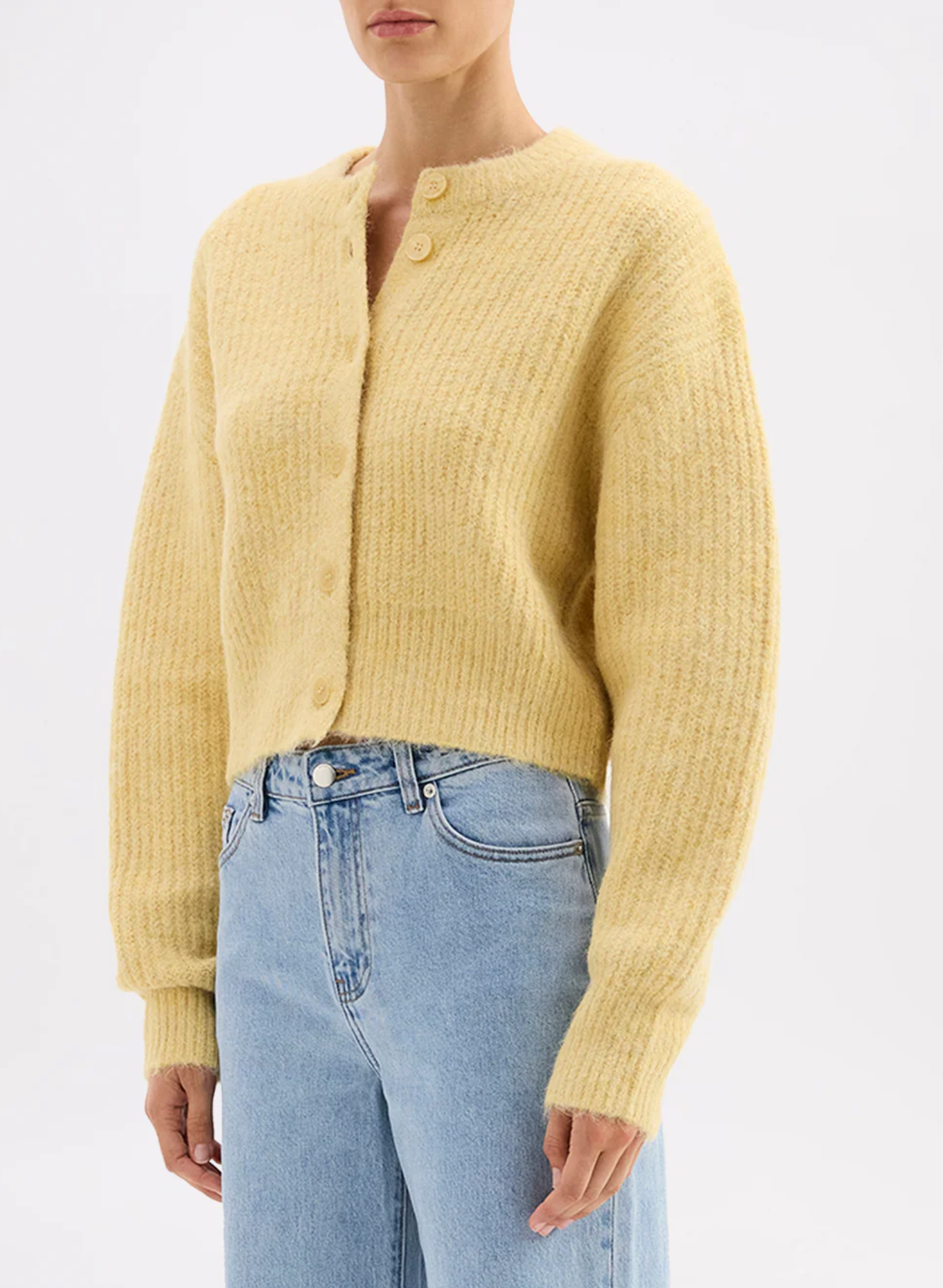 Nixon Cropped Cardigan - Butter