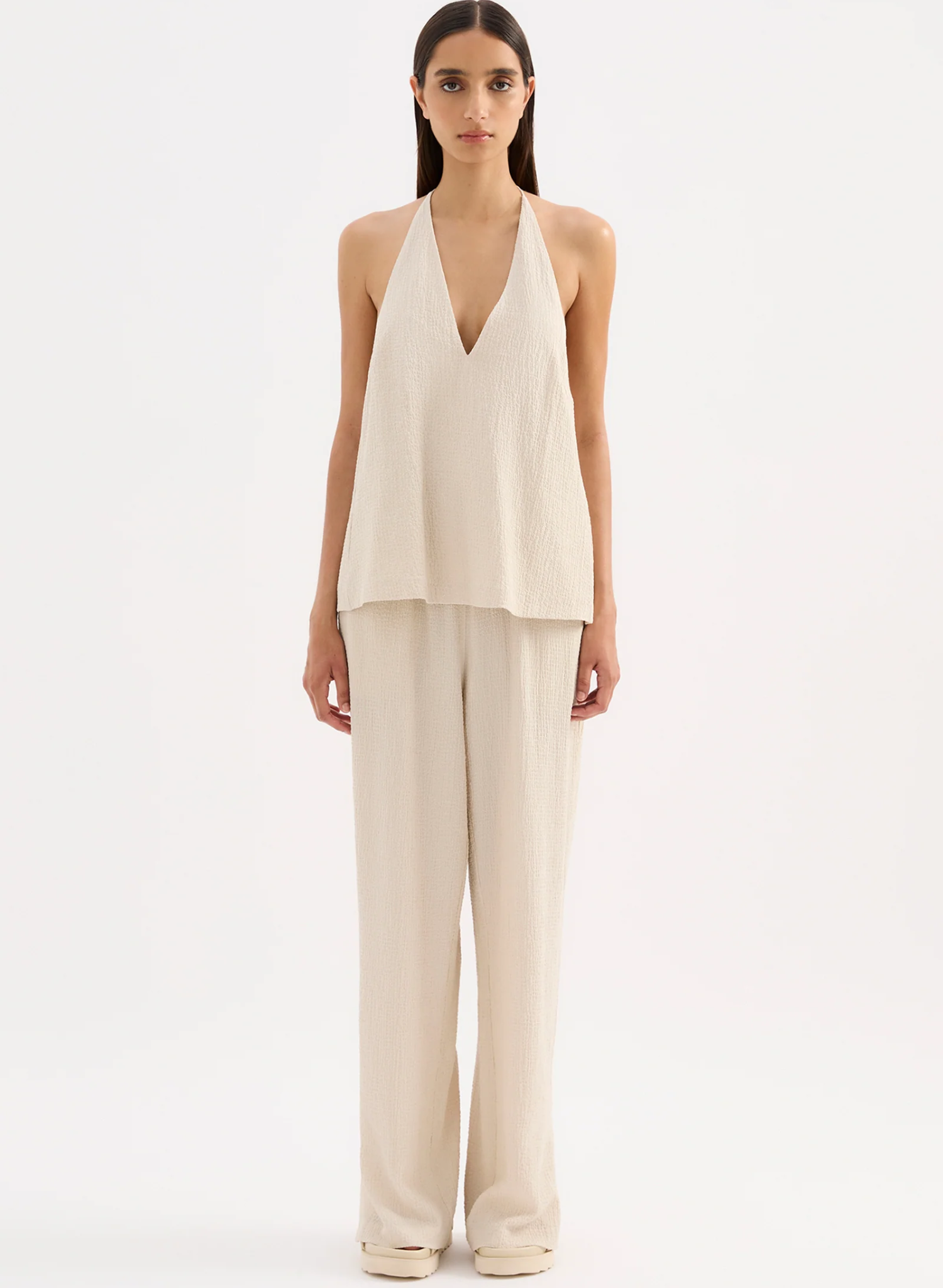 Palma Halter Top - Cream