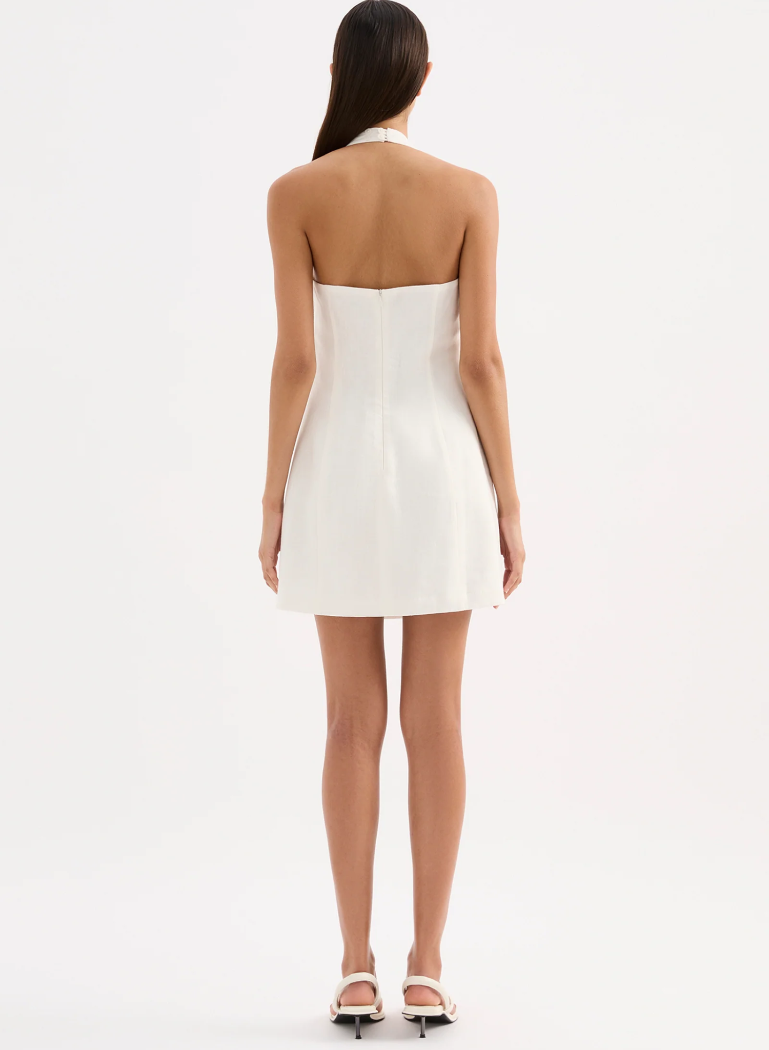 Reyes Linen Mini Dress - White