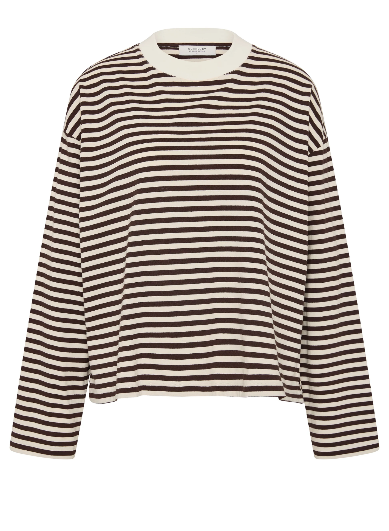 Organic Stripe LS Tee - Espresso Stripe