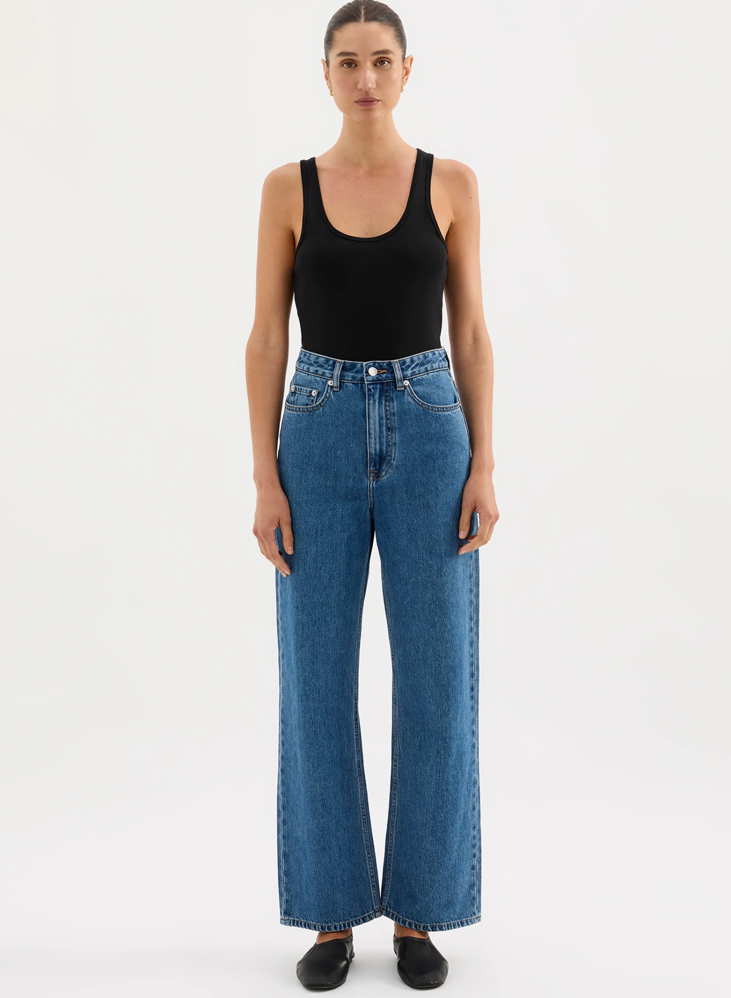 Organic Relaxed Leg Jean - Royal Blue