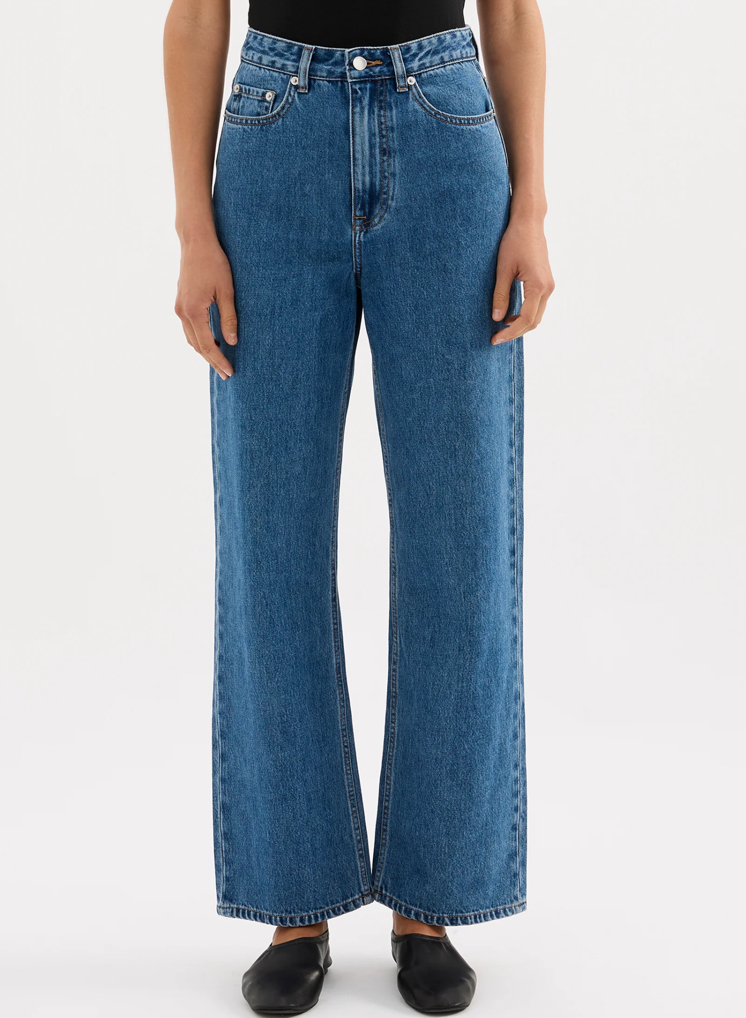 Organic Relaxed Leg Jean - Royal Blue