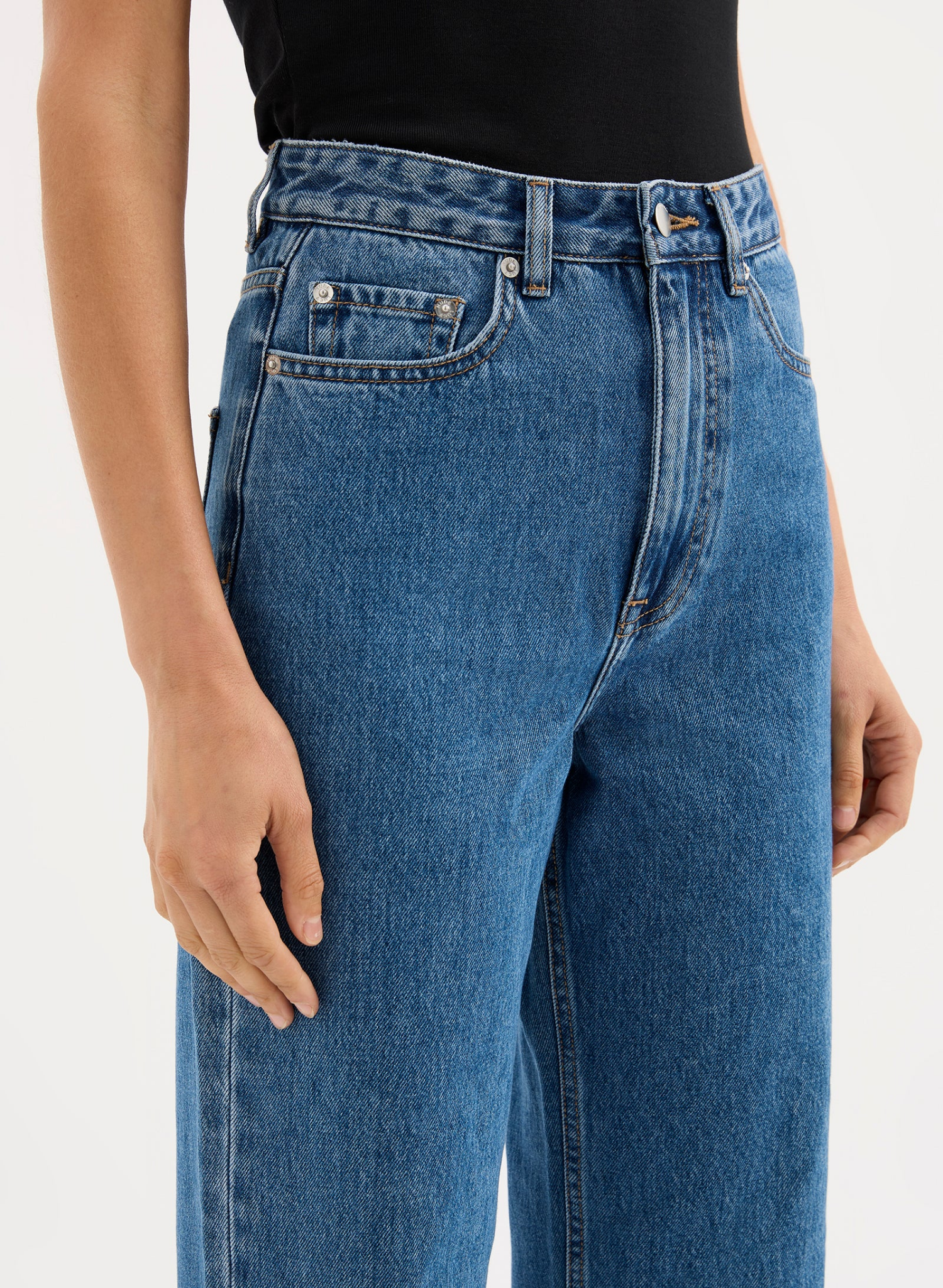 Organic Relaxed Leg Jean - Royal Blue