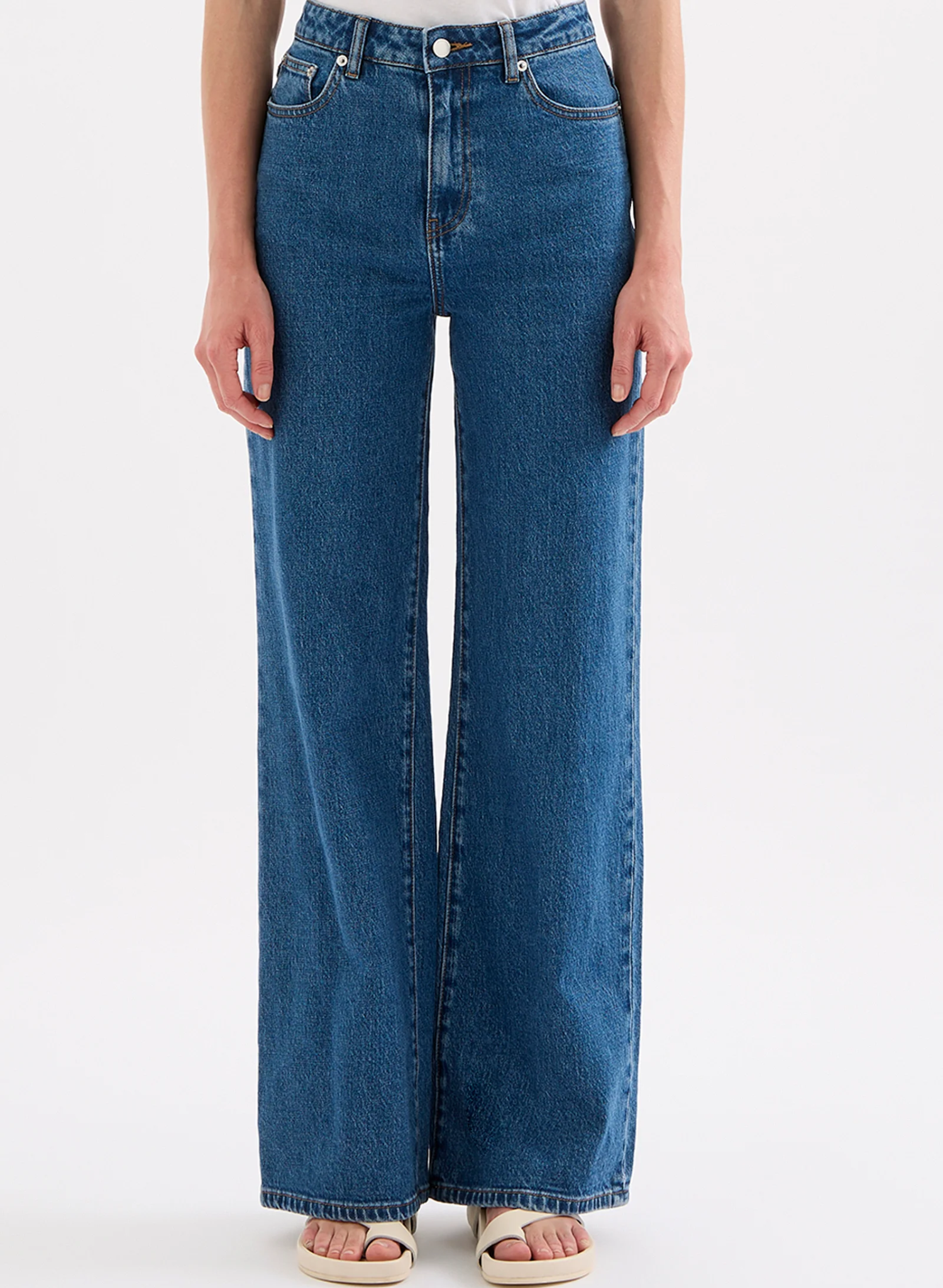 Organic Wide Leg Jean - Royal Blue