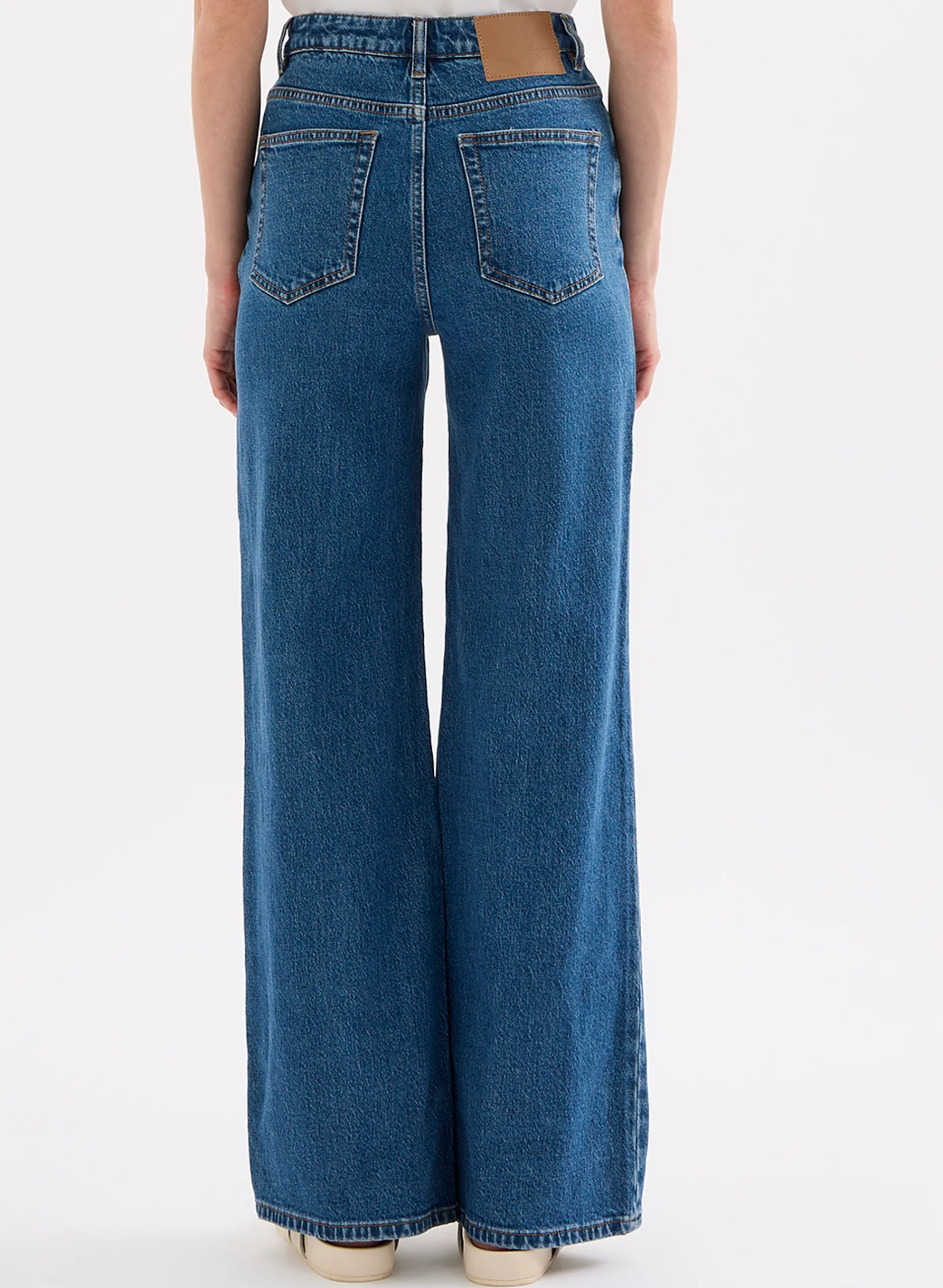 Organic Wide Leg Jean - Royal Blue