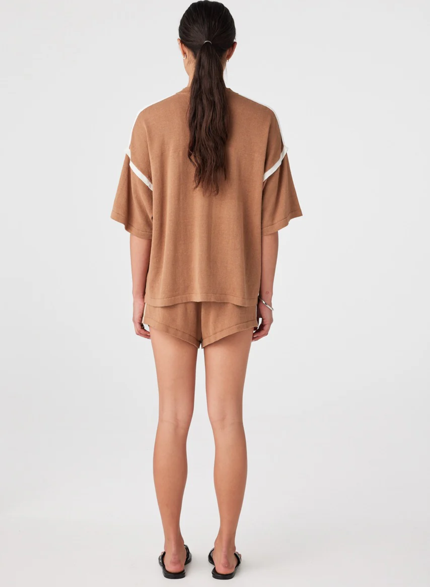 Orlando Oversized Tee - Pecan & Cream