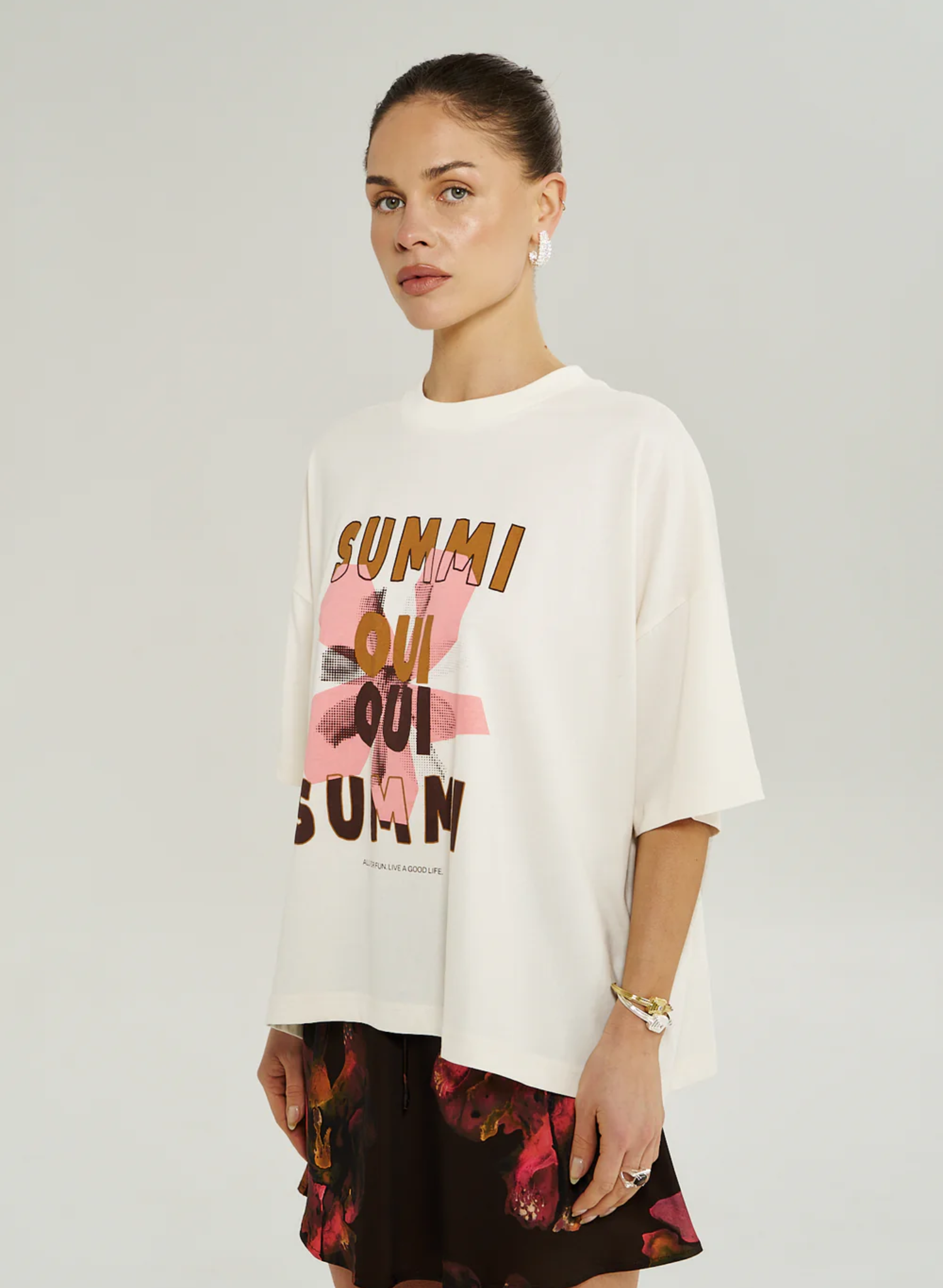 Oui Oui Tee - Vintage White