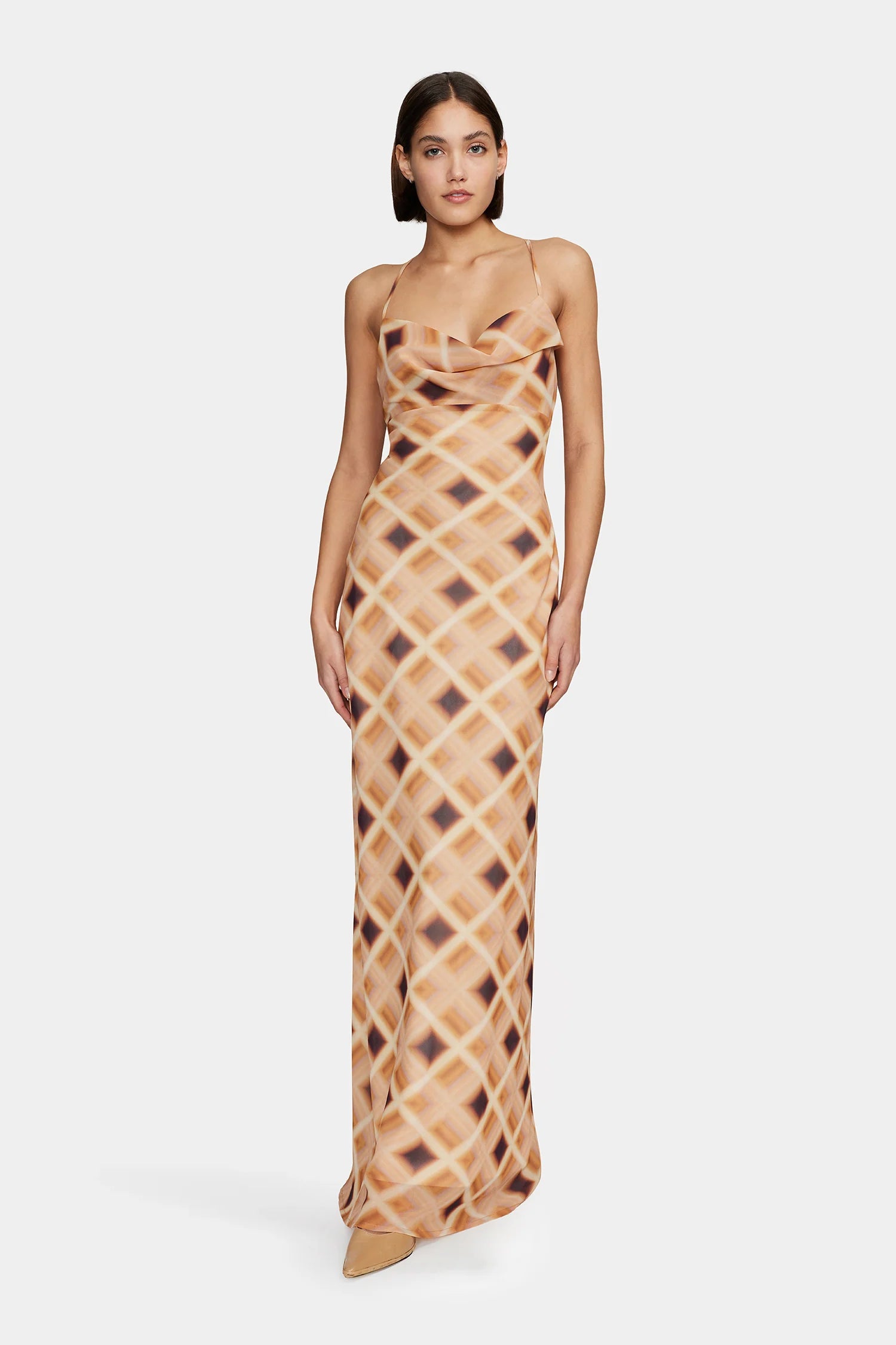 Remy Maxi Dress Caramel Check