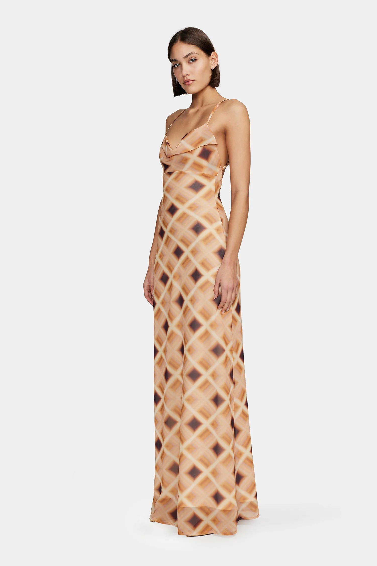 Remy Maxi Dress Caramel Check