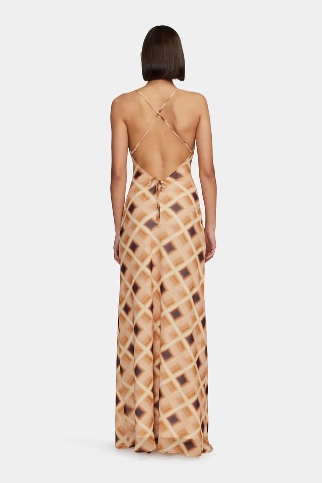 Remy Maxi Dress Caramel Check