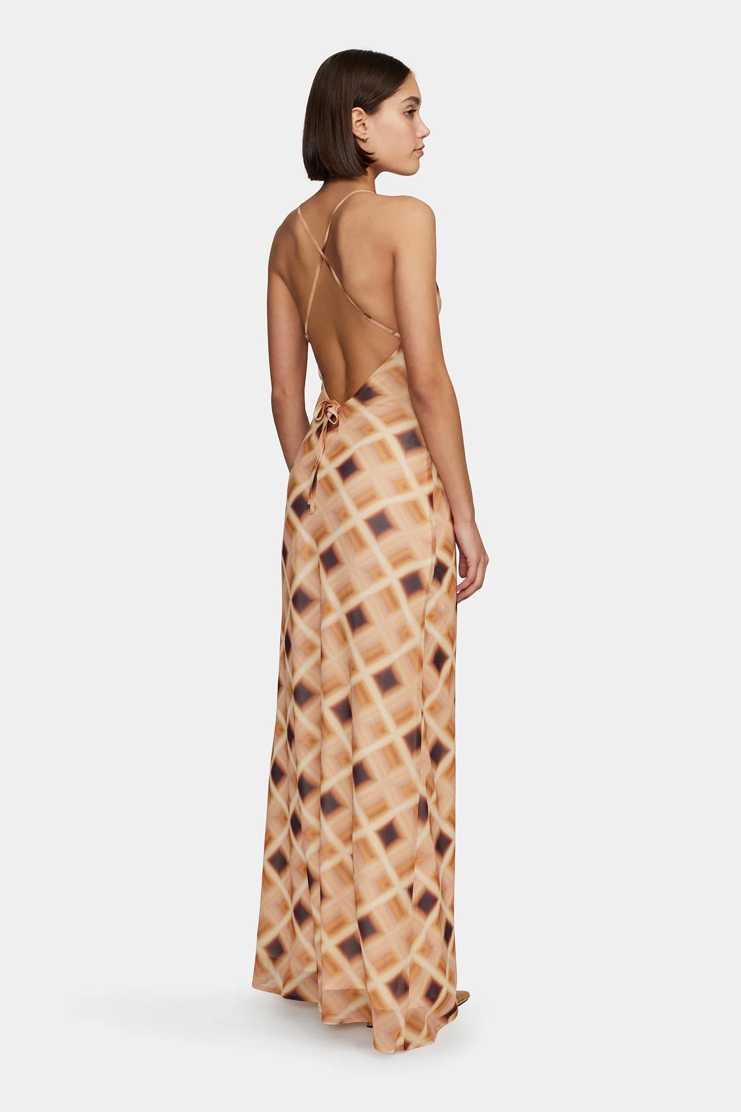 Remy Maxi Dress Caramel Check