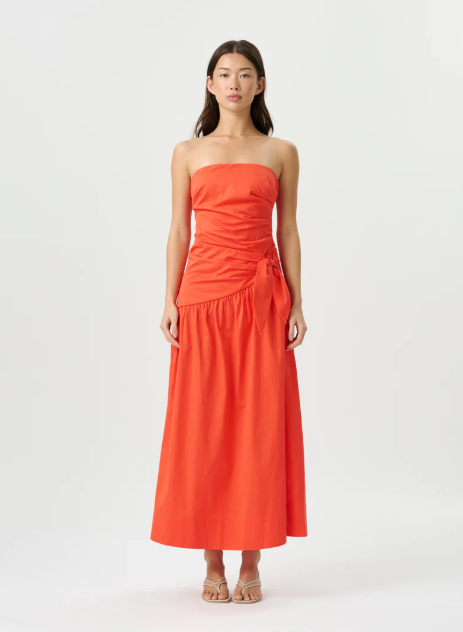 Rene Tie Dress - Poppy