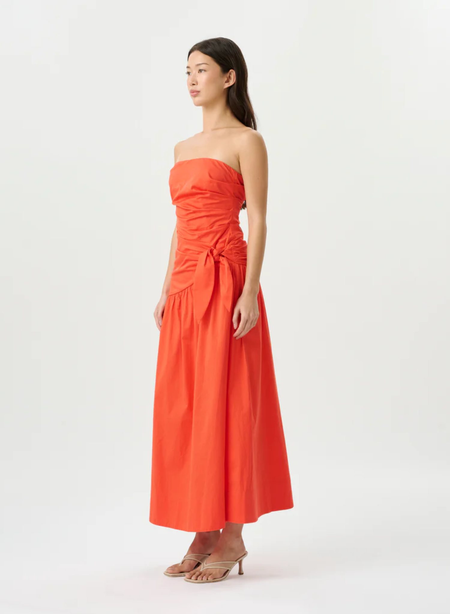 Rene Tie Dress - Poppy