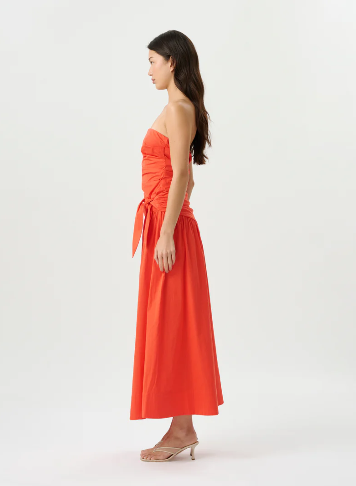 Rene Tie Dress - Poppy