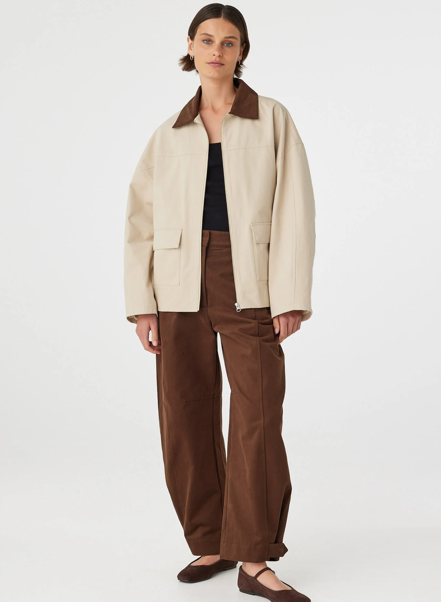 Rory Jacket - Beige/Espresso