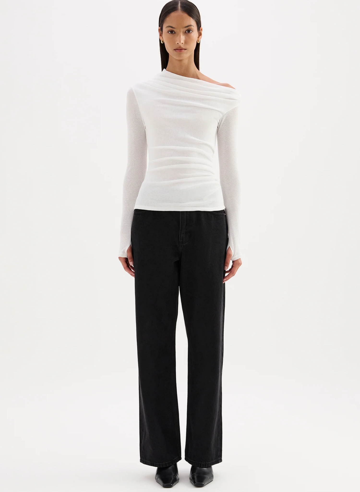 Rue Mesh LS Top - Salt