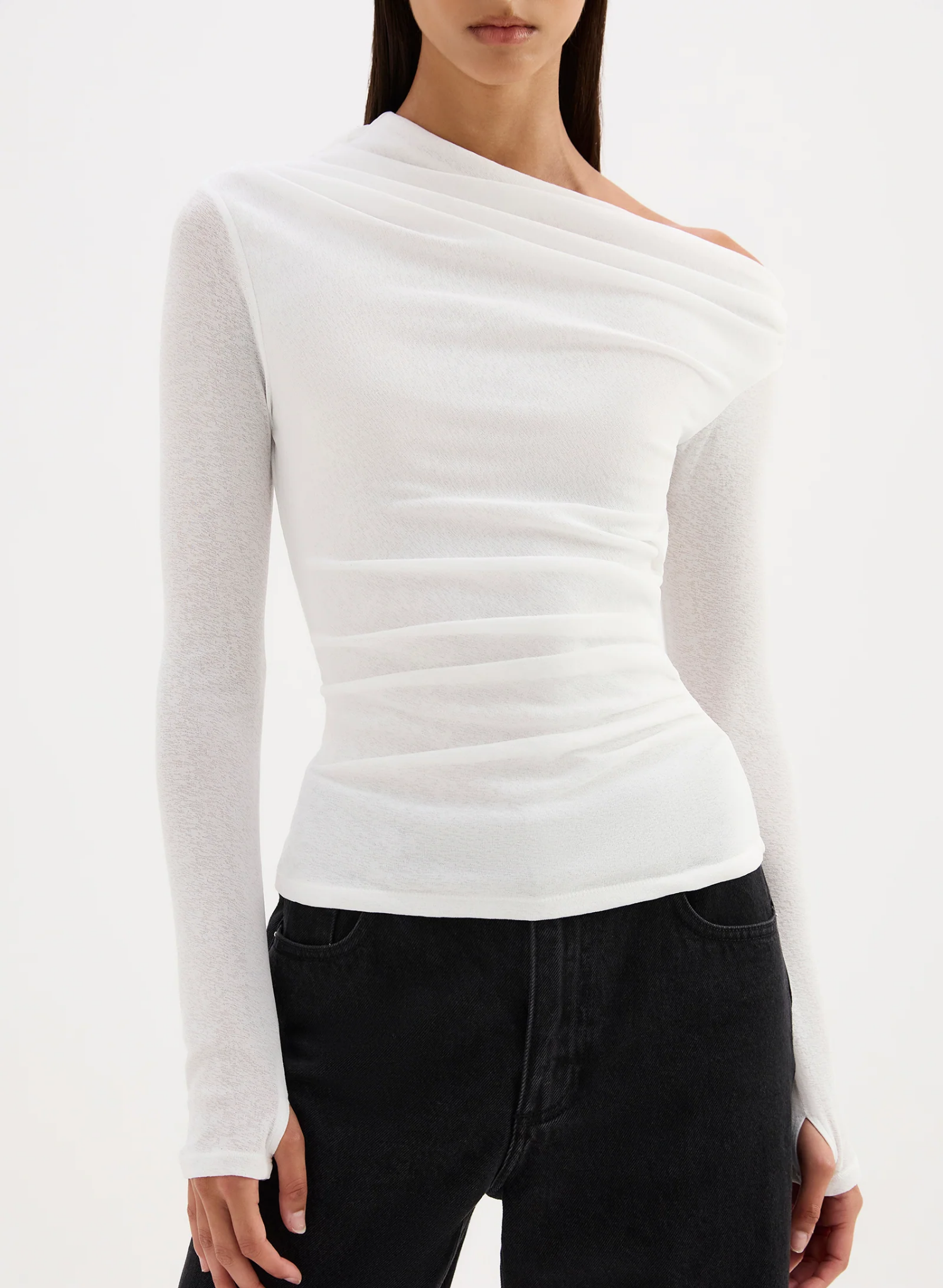 Rue Mesh LS Top - Salt