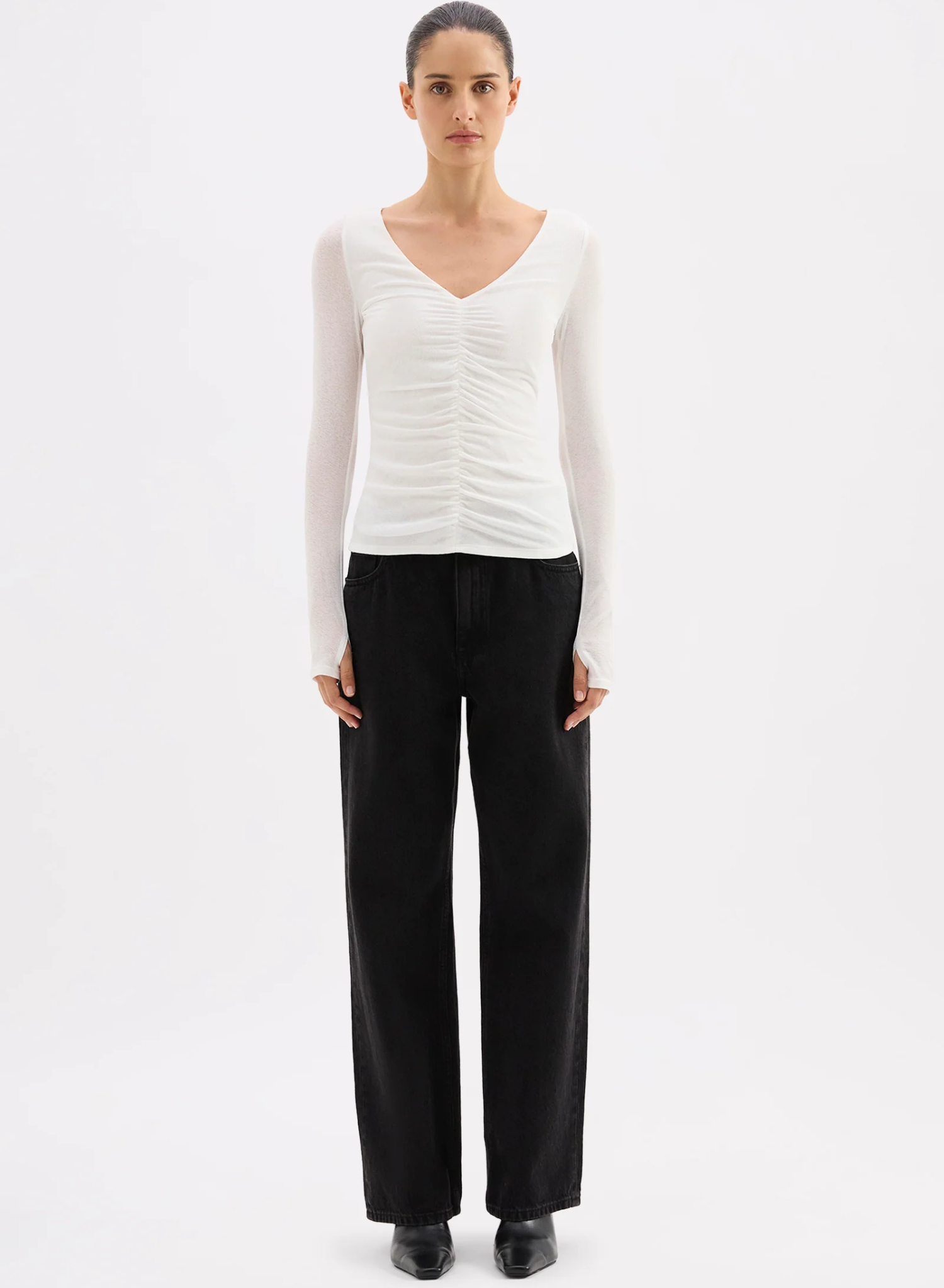 Gigi Mesh Top - Salt