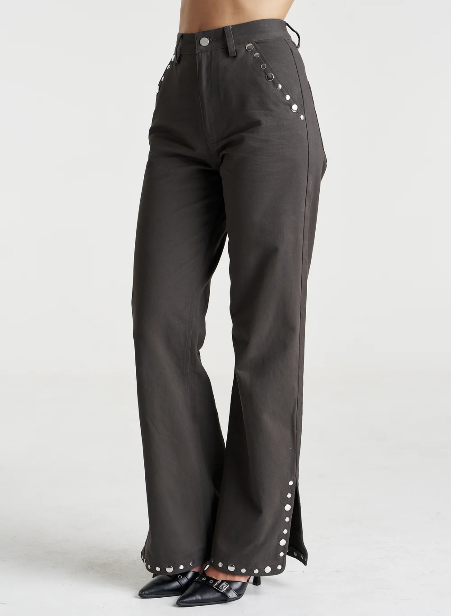 Studded Easy Jean - Shadow