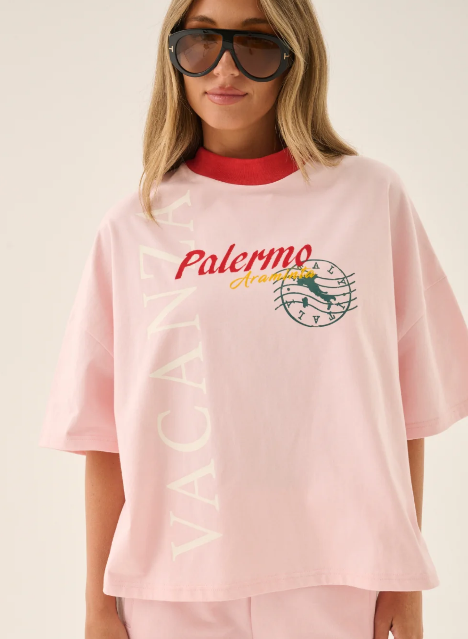 Vacanza Short Sleeve Tee Ballet Pink