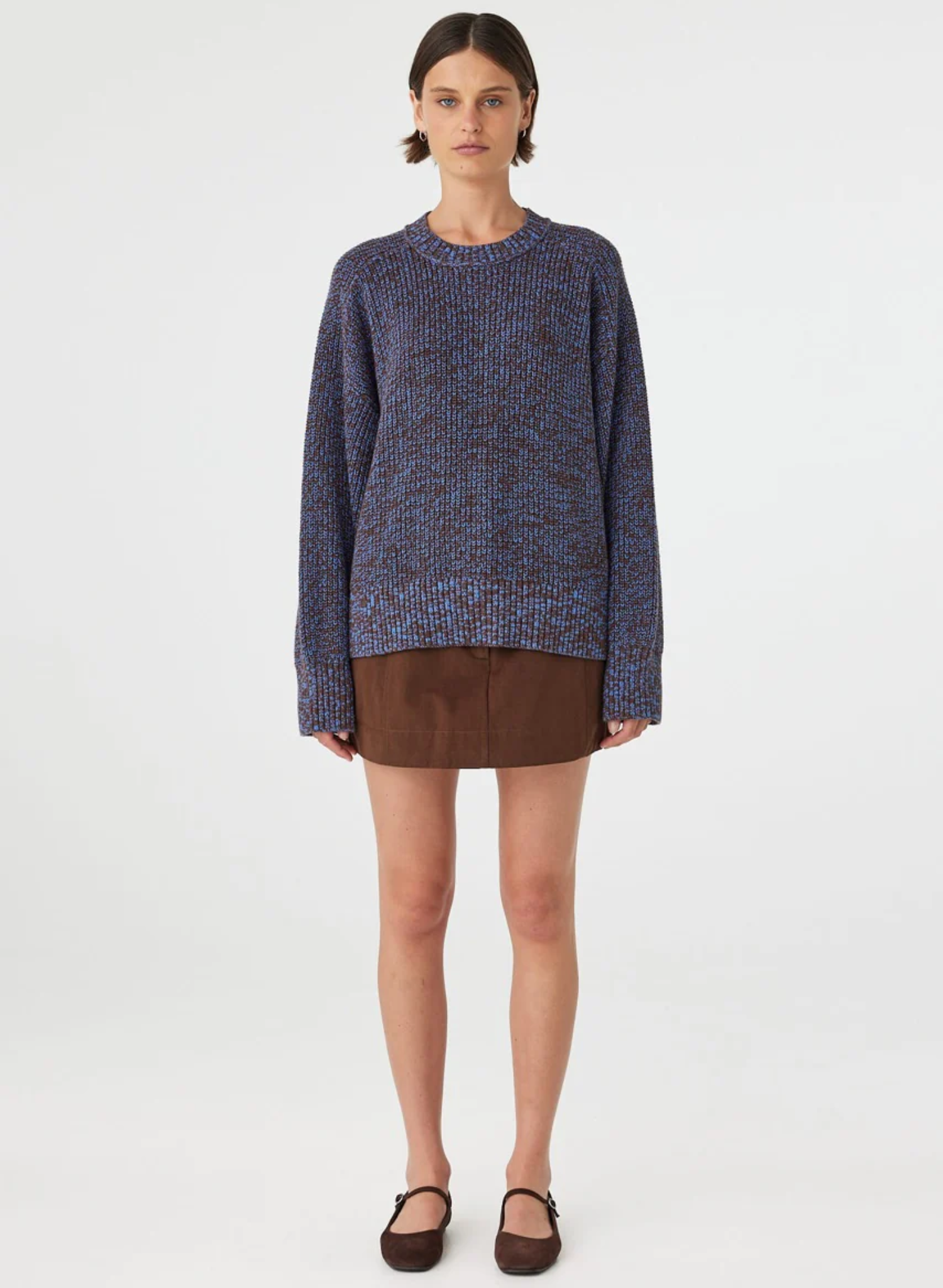 Solene Sweater - Chocolate & Royal Multi
