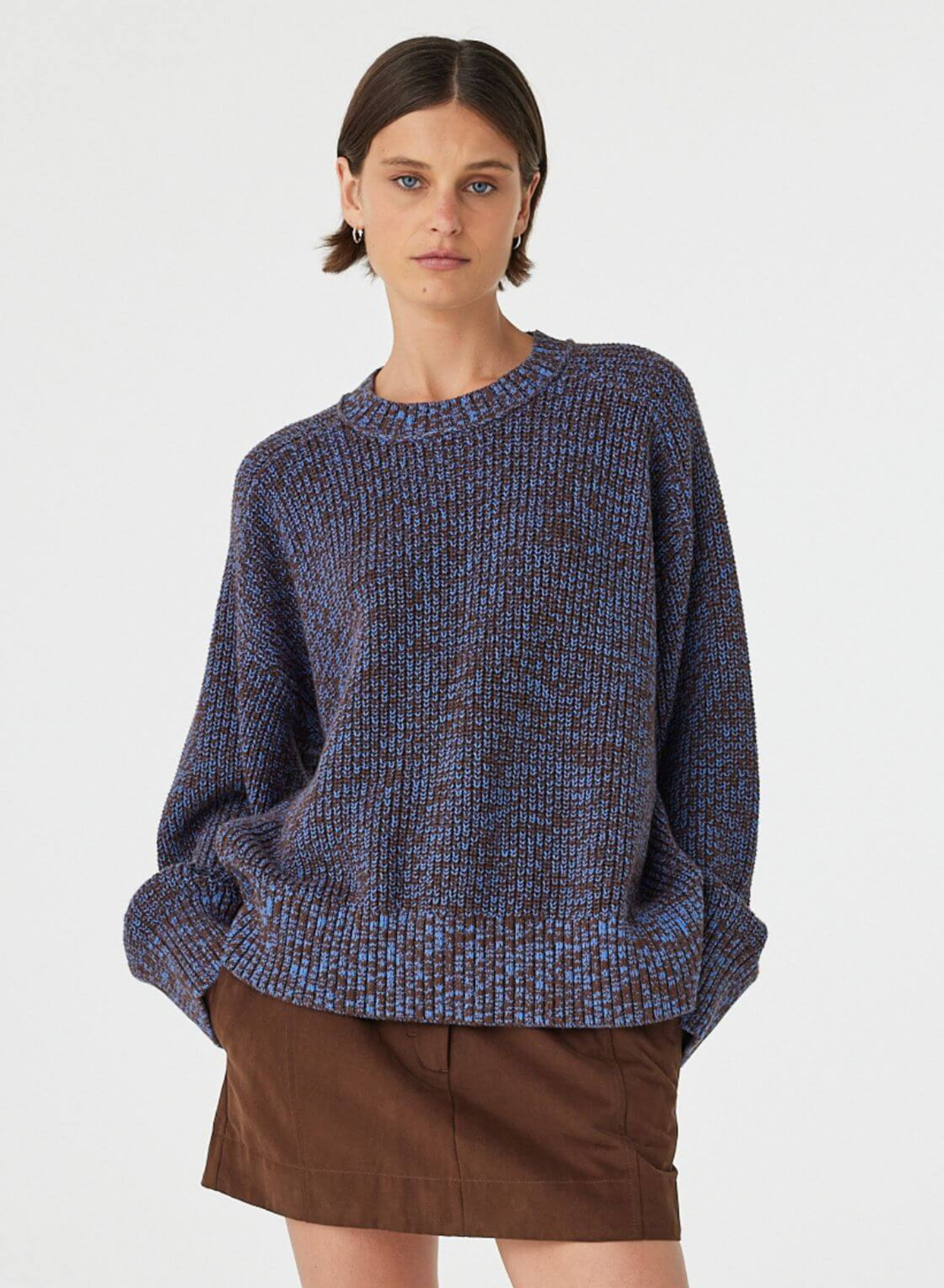 Solene Sweater - Chocolate & Royal Multi
