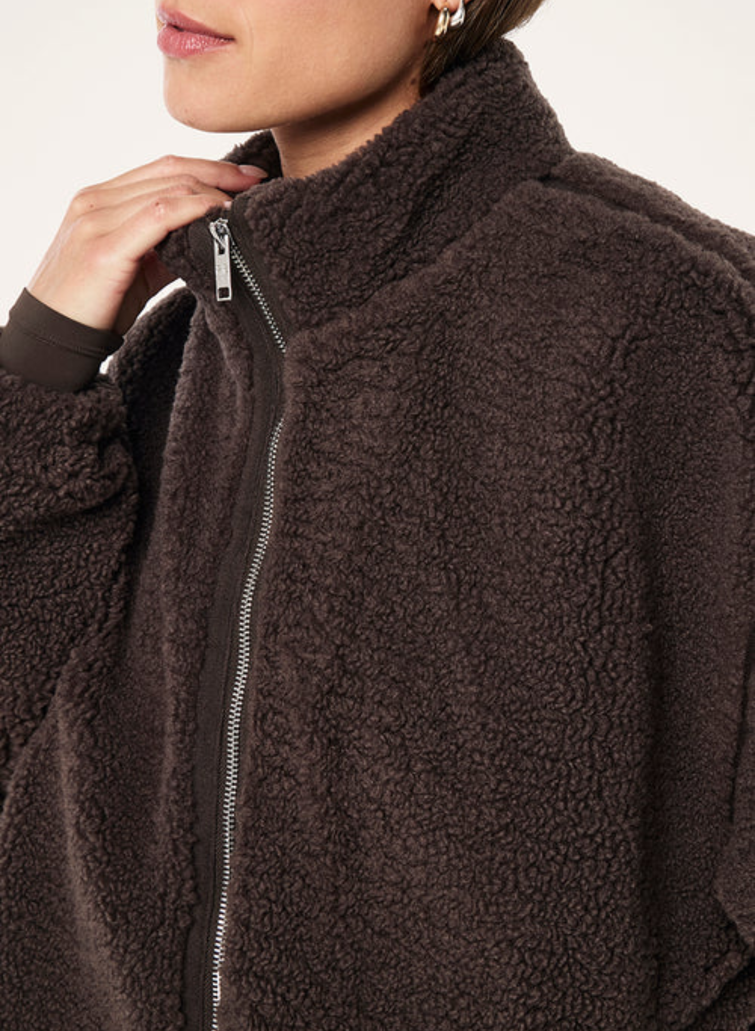 Surge Teddy Jacket in Coffee