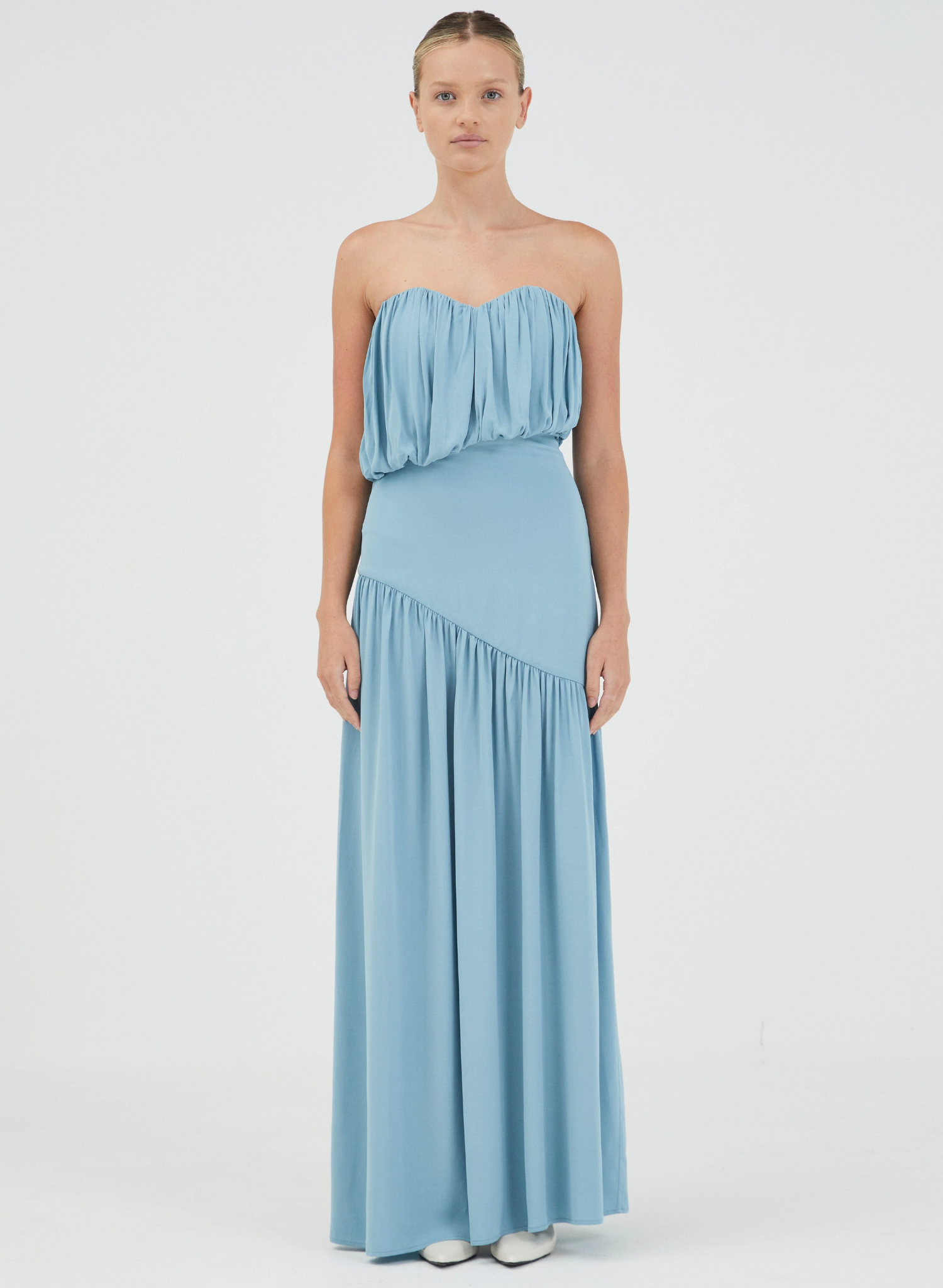 Seraphic Strapless Maxi Dress - Aquatic