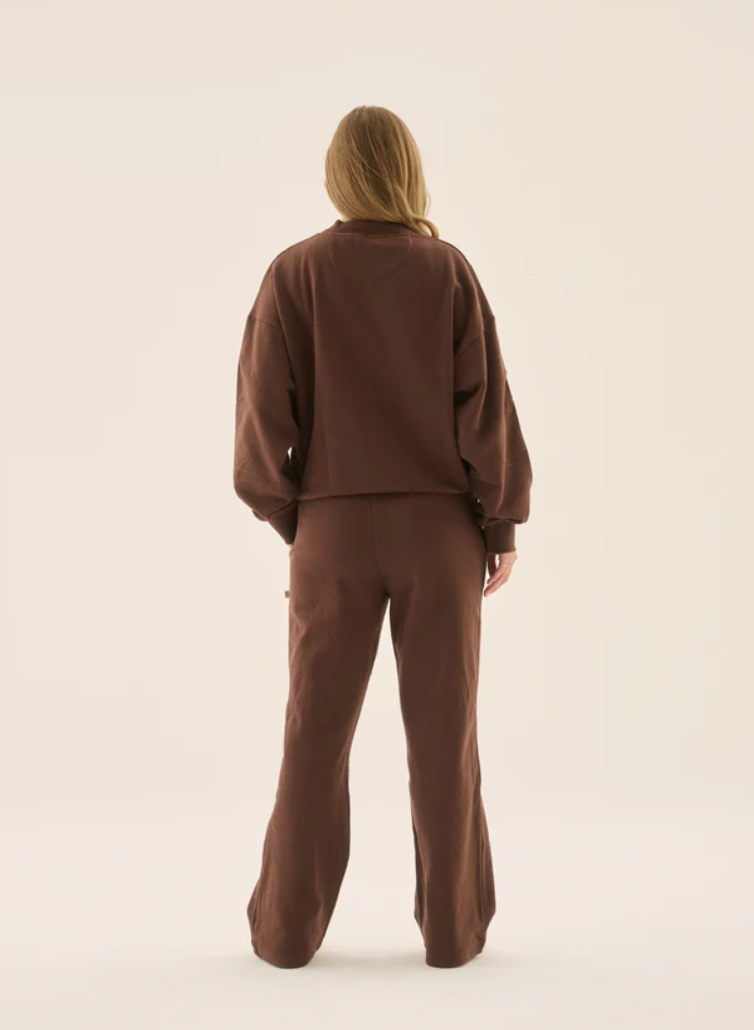 AJ Logo Stripe Trackpant in Chicory Coffee