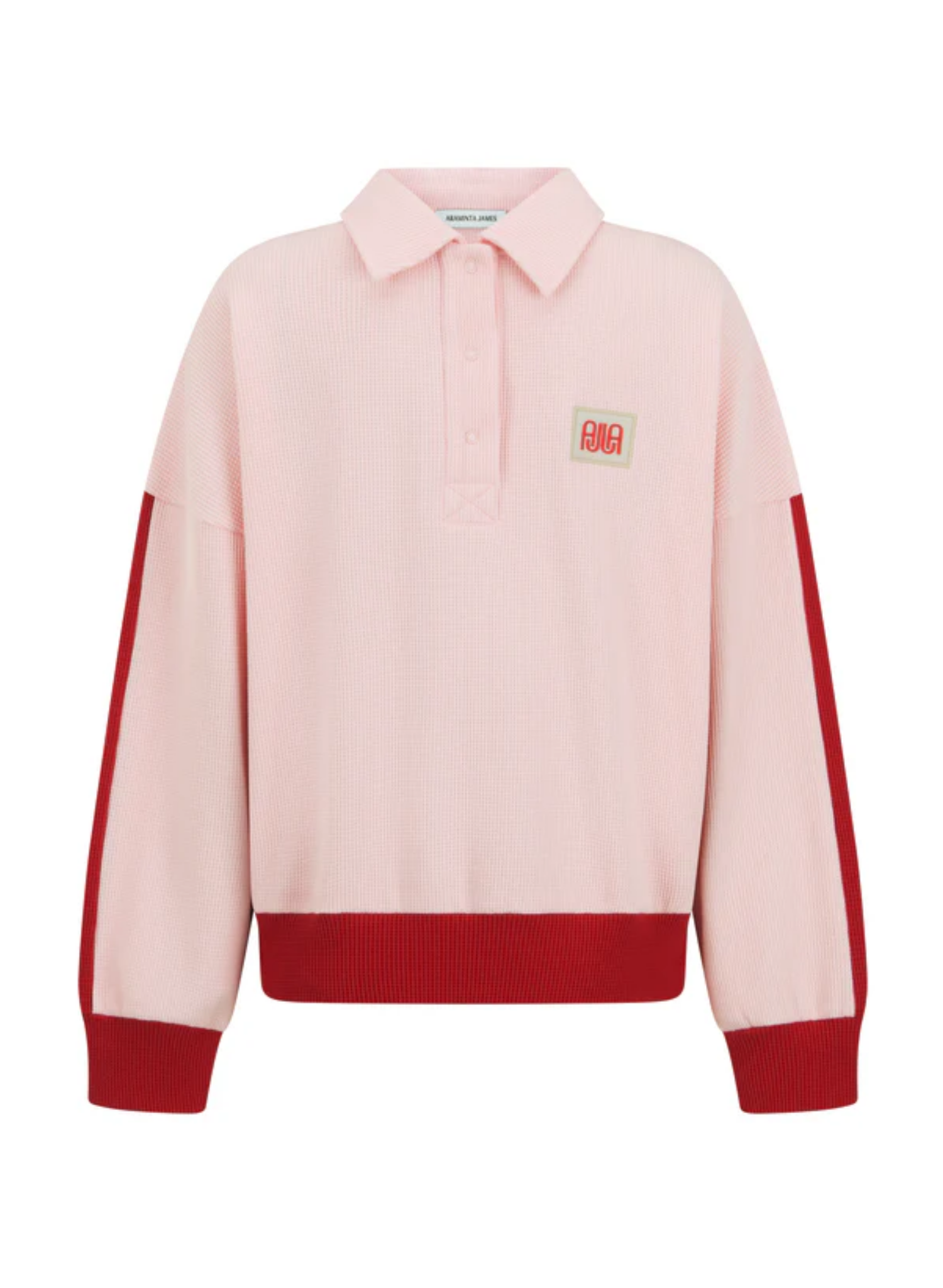 Waffle Splice Sweatshirt Ballet Pink