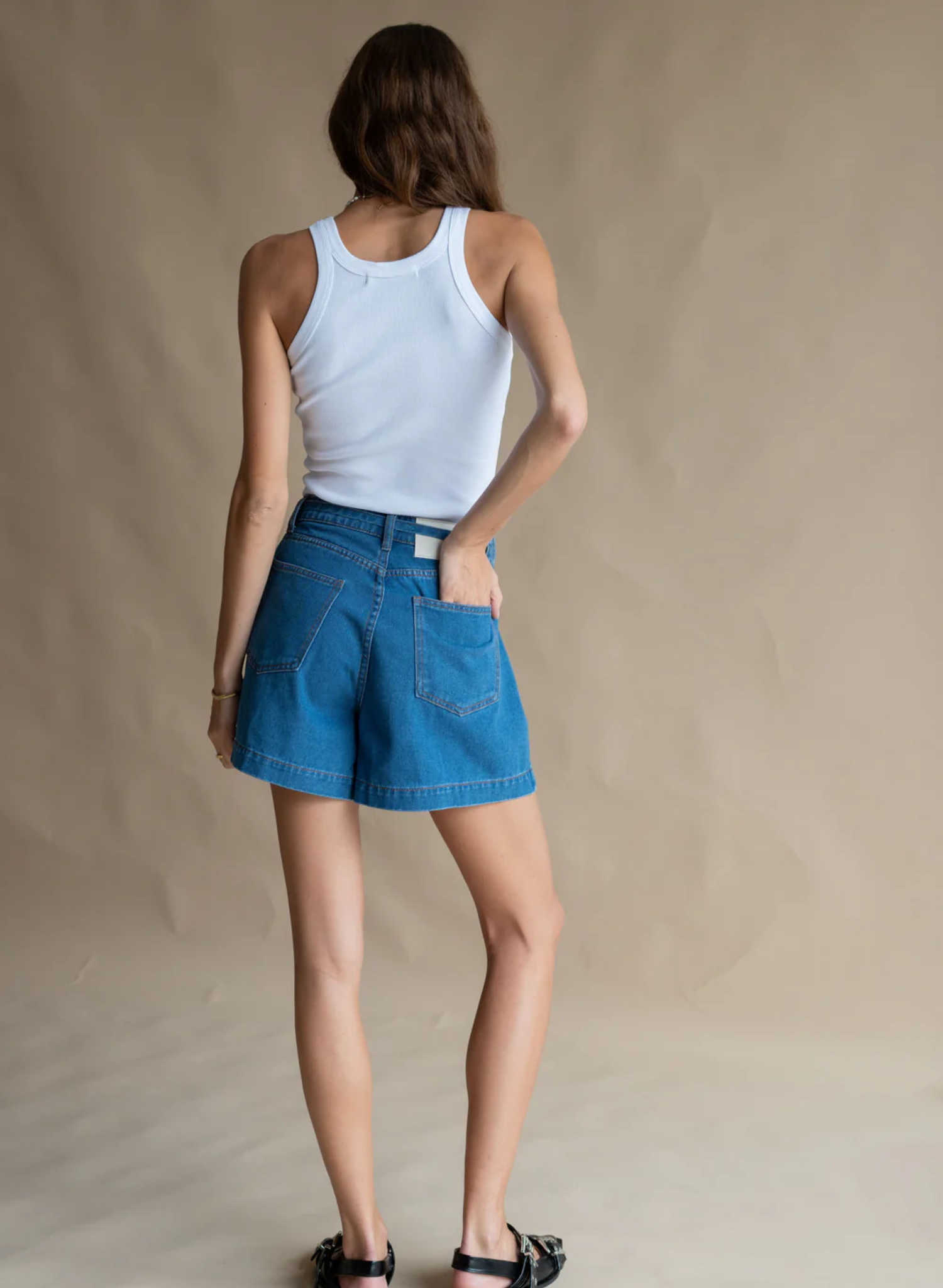 Jolie Denim Short in Dark Blue