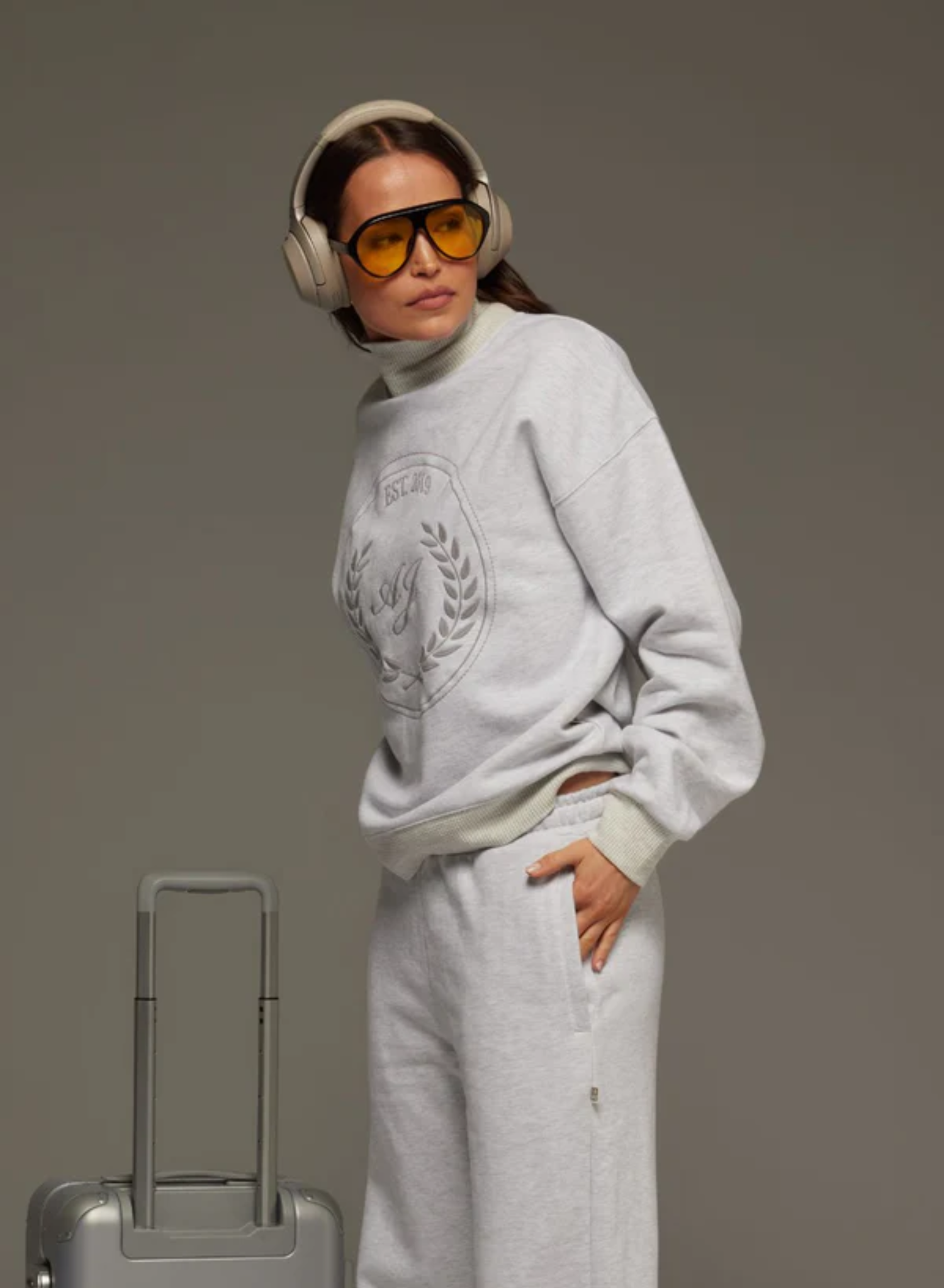 Snap Hem Trackpant in Cloud