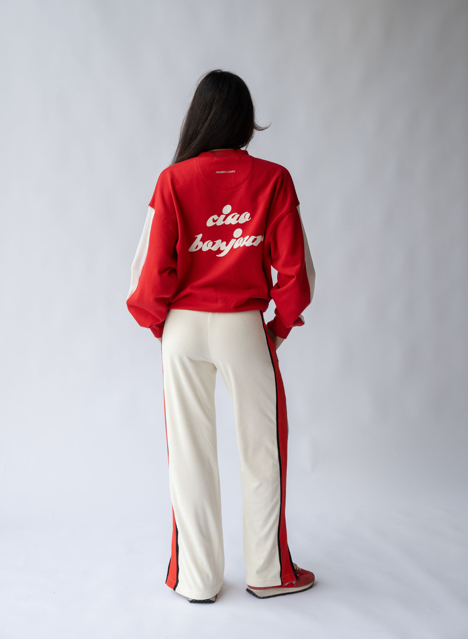 Ciao Bonjour Sweatshirt in Cherry