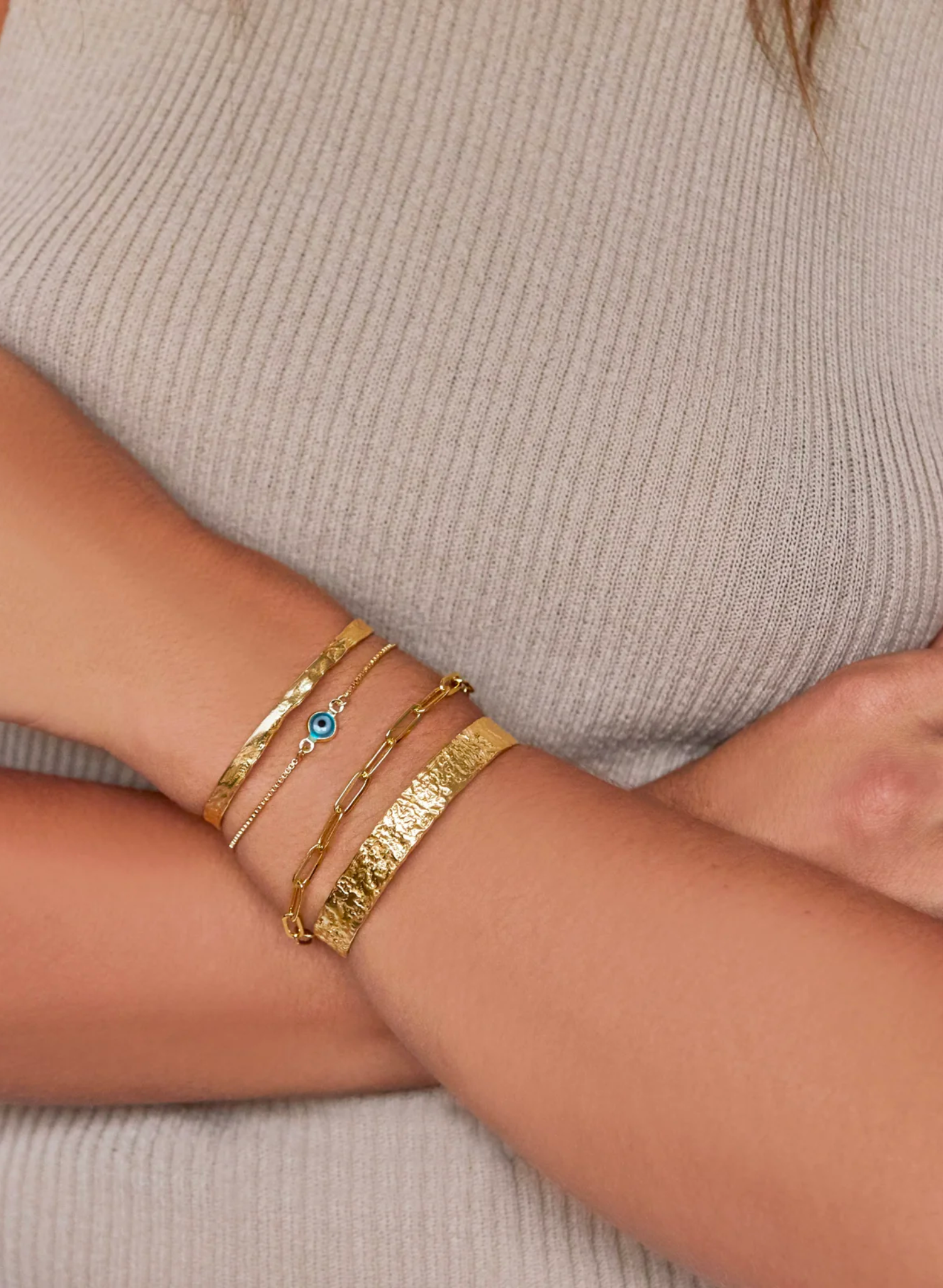 Helios Gold Cuff Bracelet