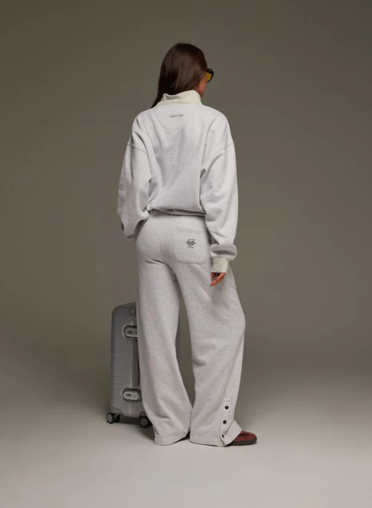 Snap Hem Trackpant in Cloud
