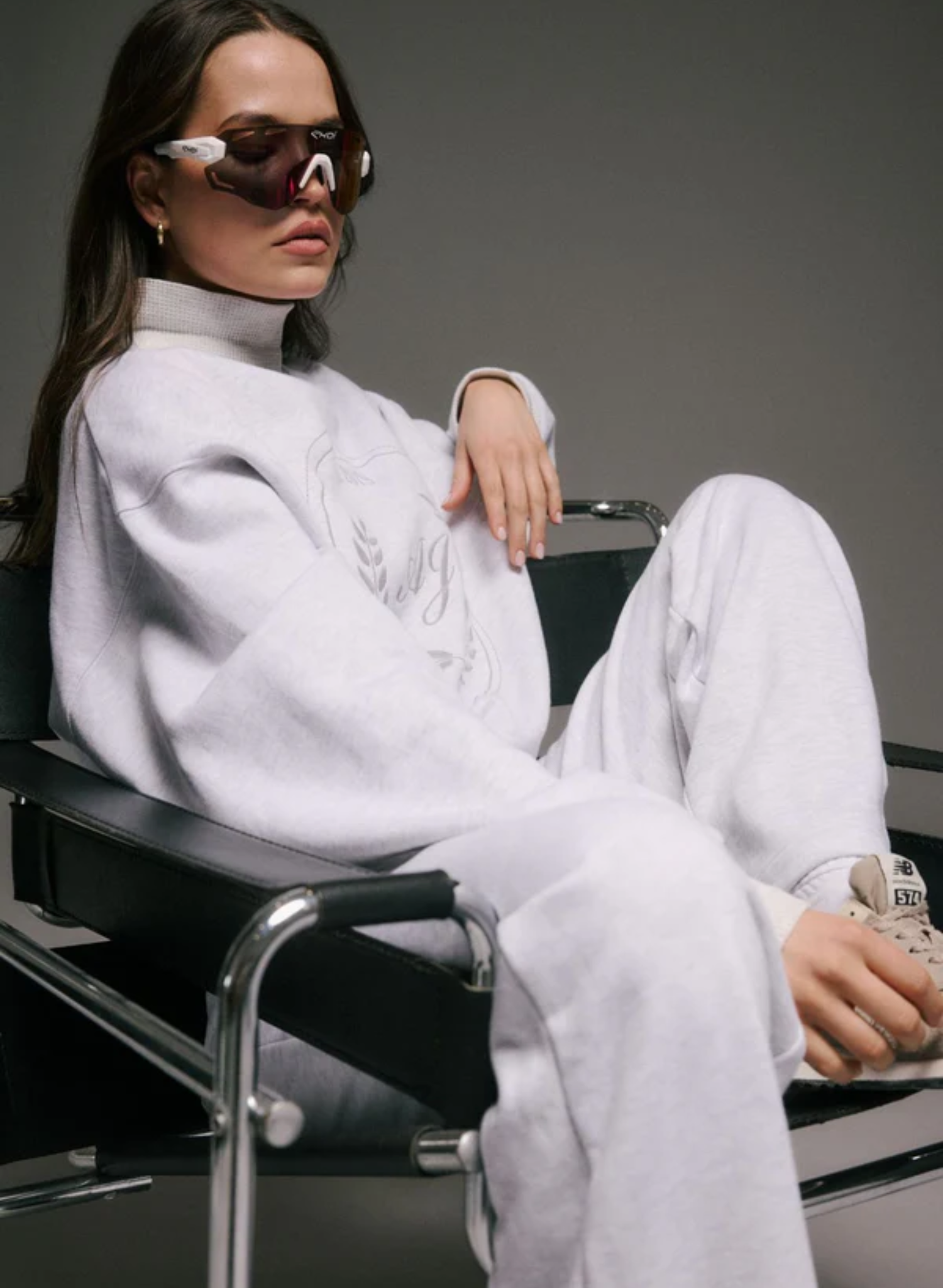 Snap Hem Trackpant in Cloud