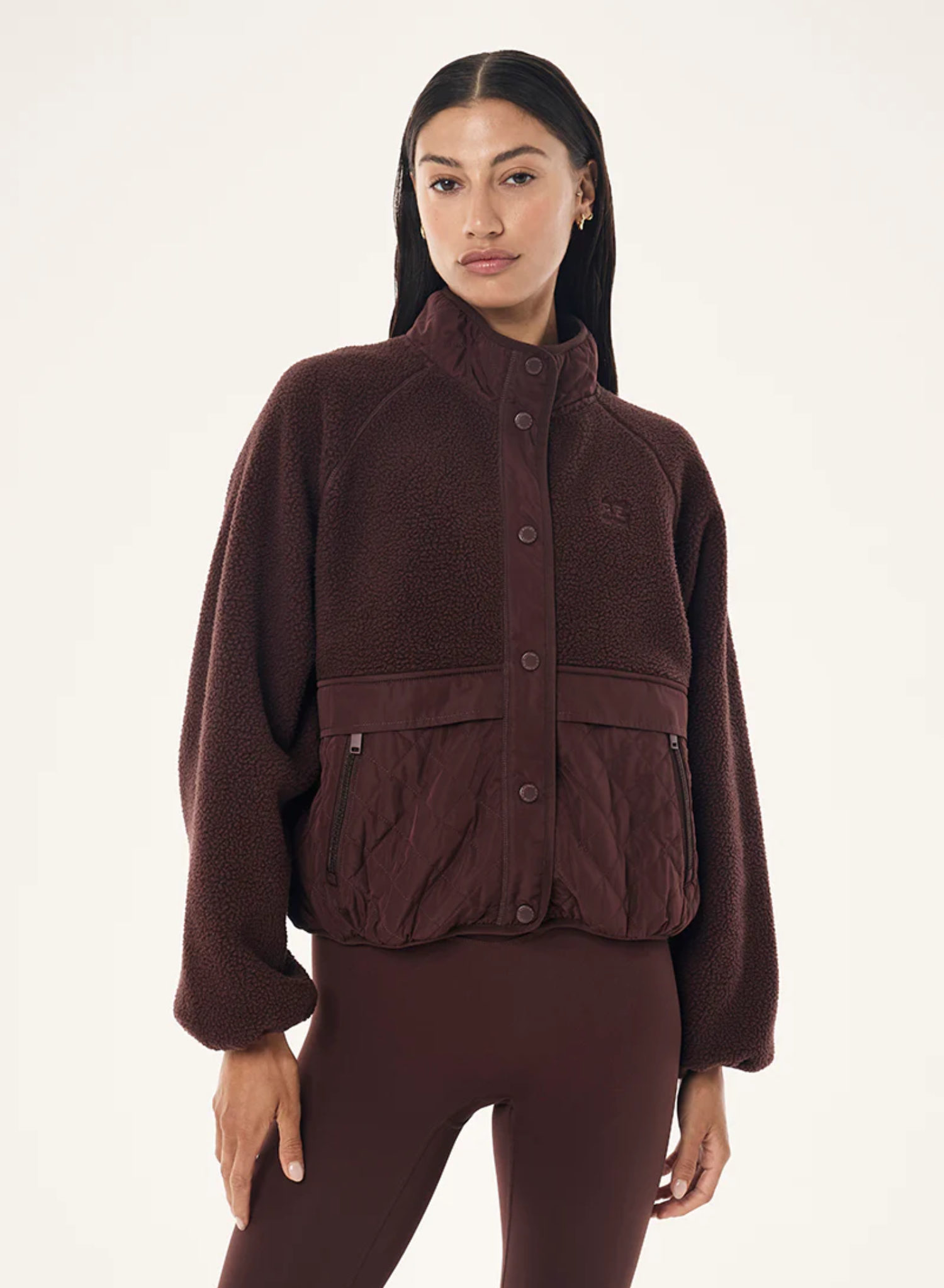 Technique Quilt Jacket - Mahogany
