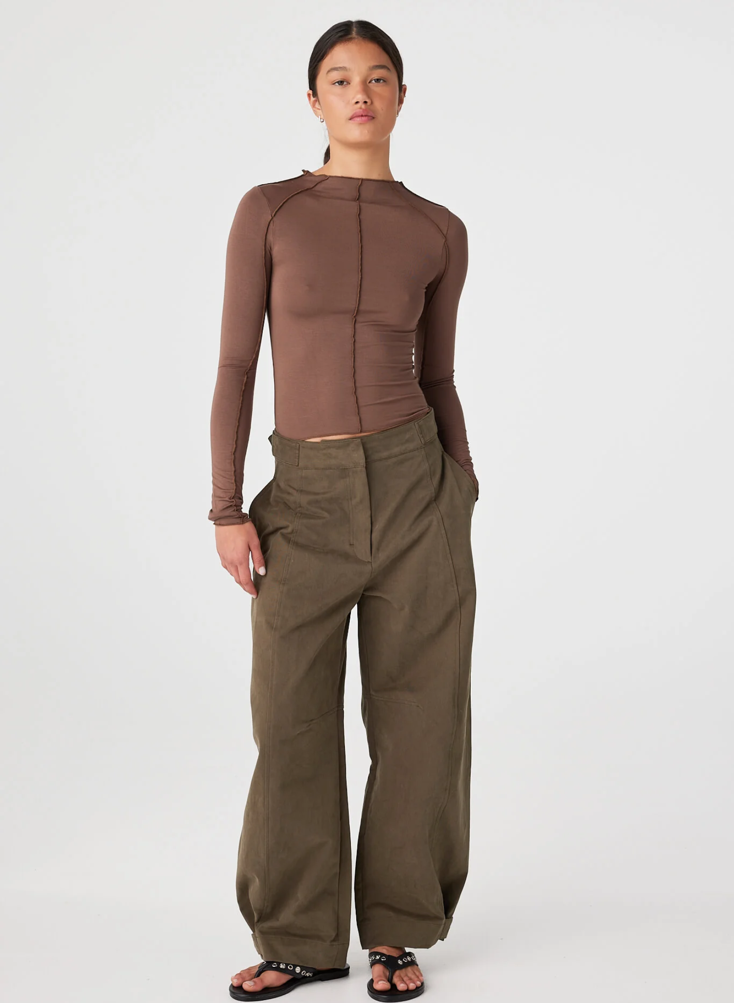 Rowlan Long Sleeve Top - Espresso