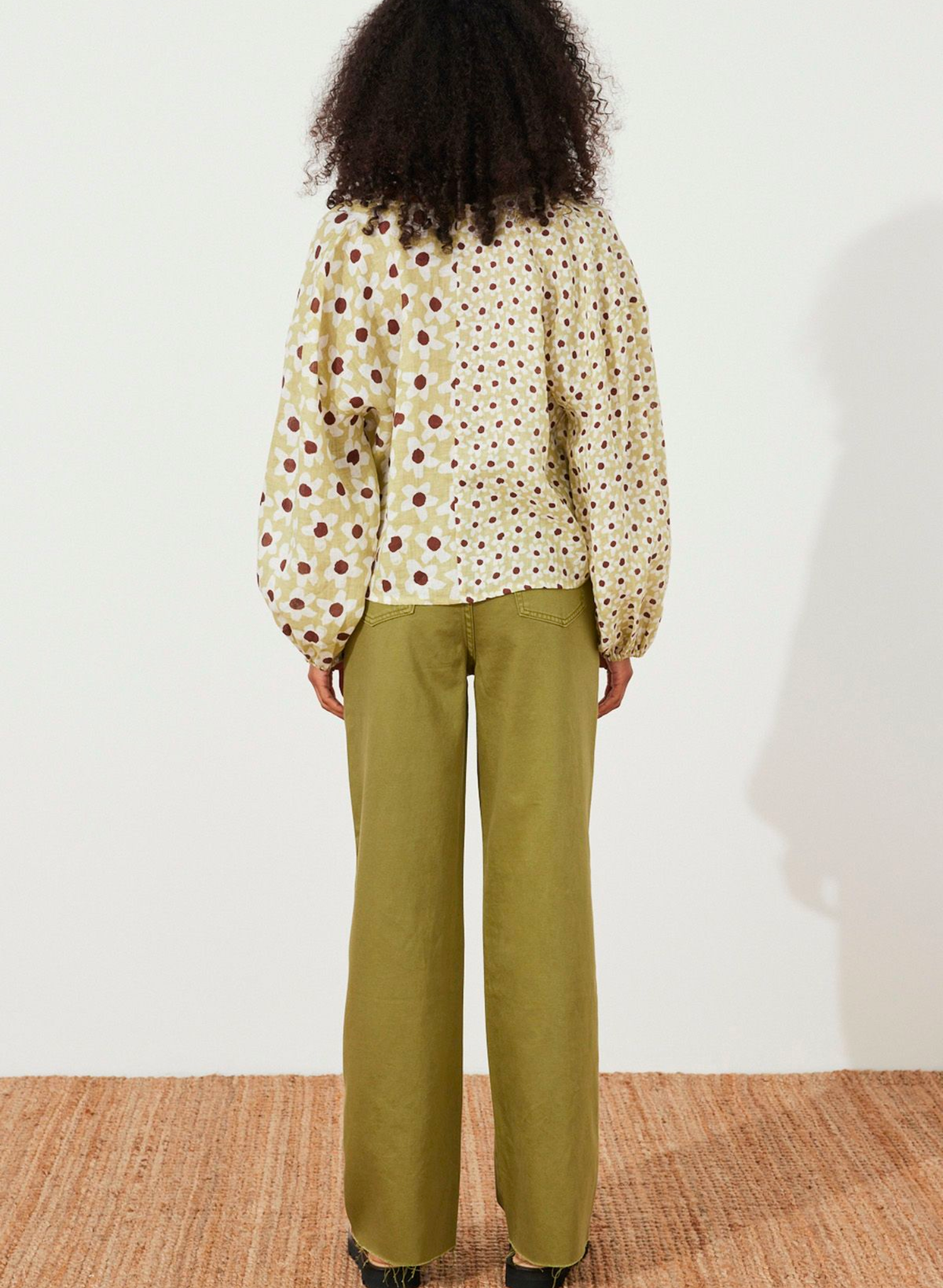 Khaki Recycled Cotton Straight Leg Jean